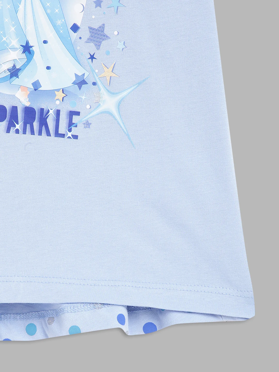 Blue Giraffe Girls Blue Printed Round Neck Short Sleeves Tshirt - Image 4