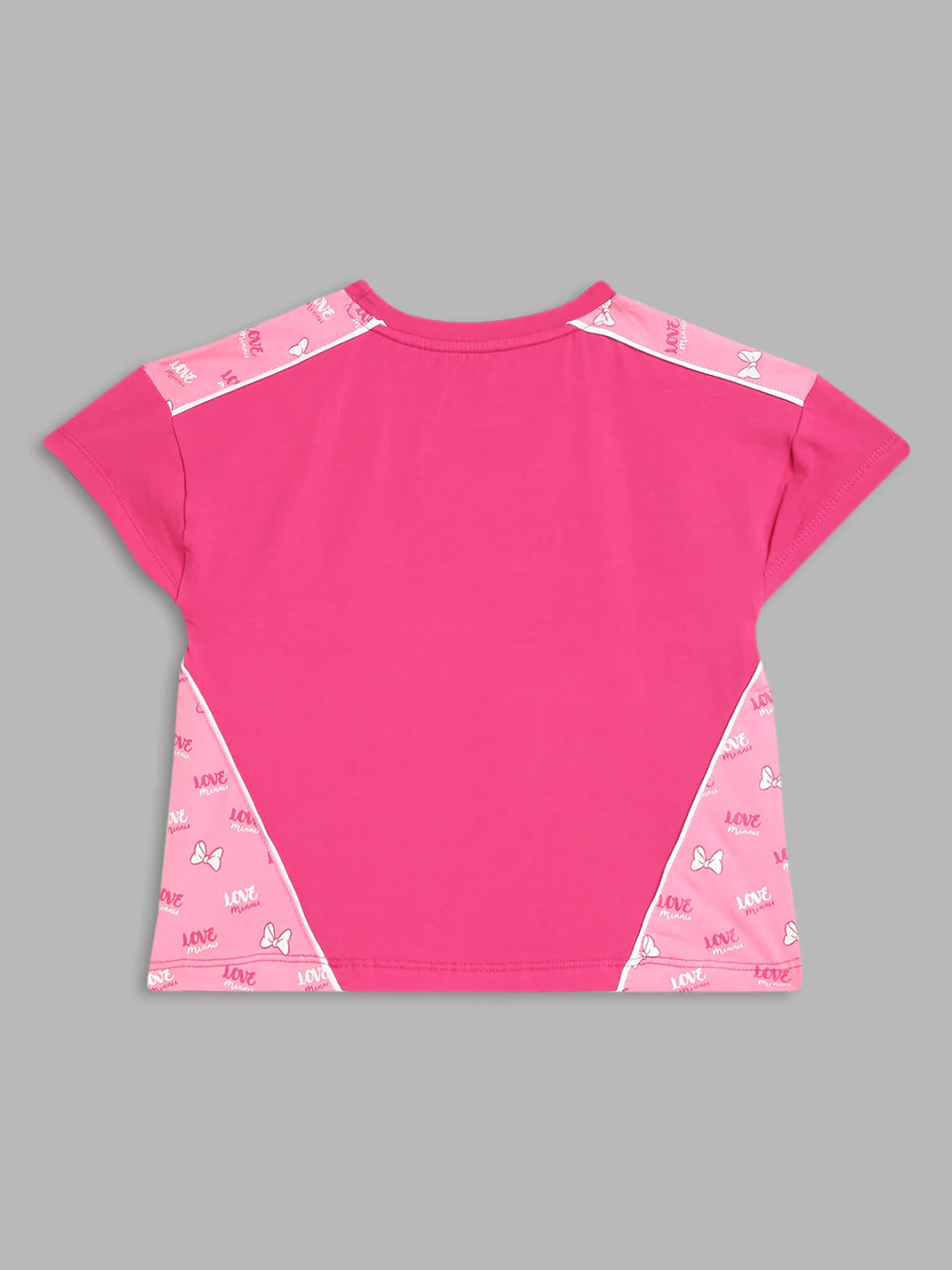 Blue Giraffe Kids Pink Printed Mickey Regular Fit Tshirt - Image 2