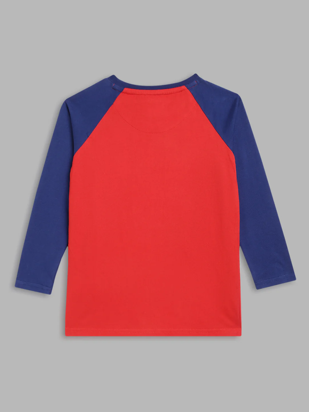 Blue Giraffe Boys Red Printed Round Neck Full Sleeves Tshirt - Image 2
