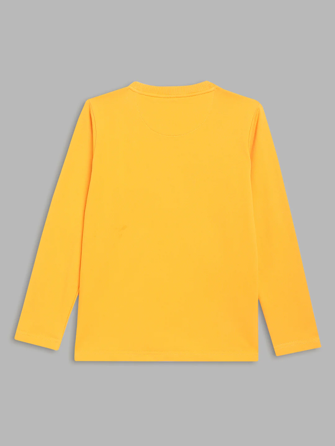 Blue Giraffe Boys Yellow Solid Round Neck TShirt - Image 2