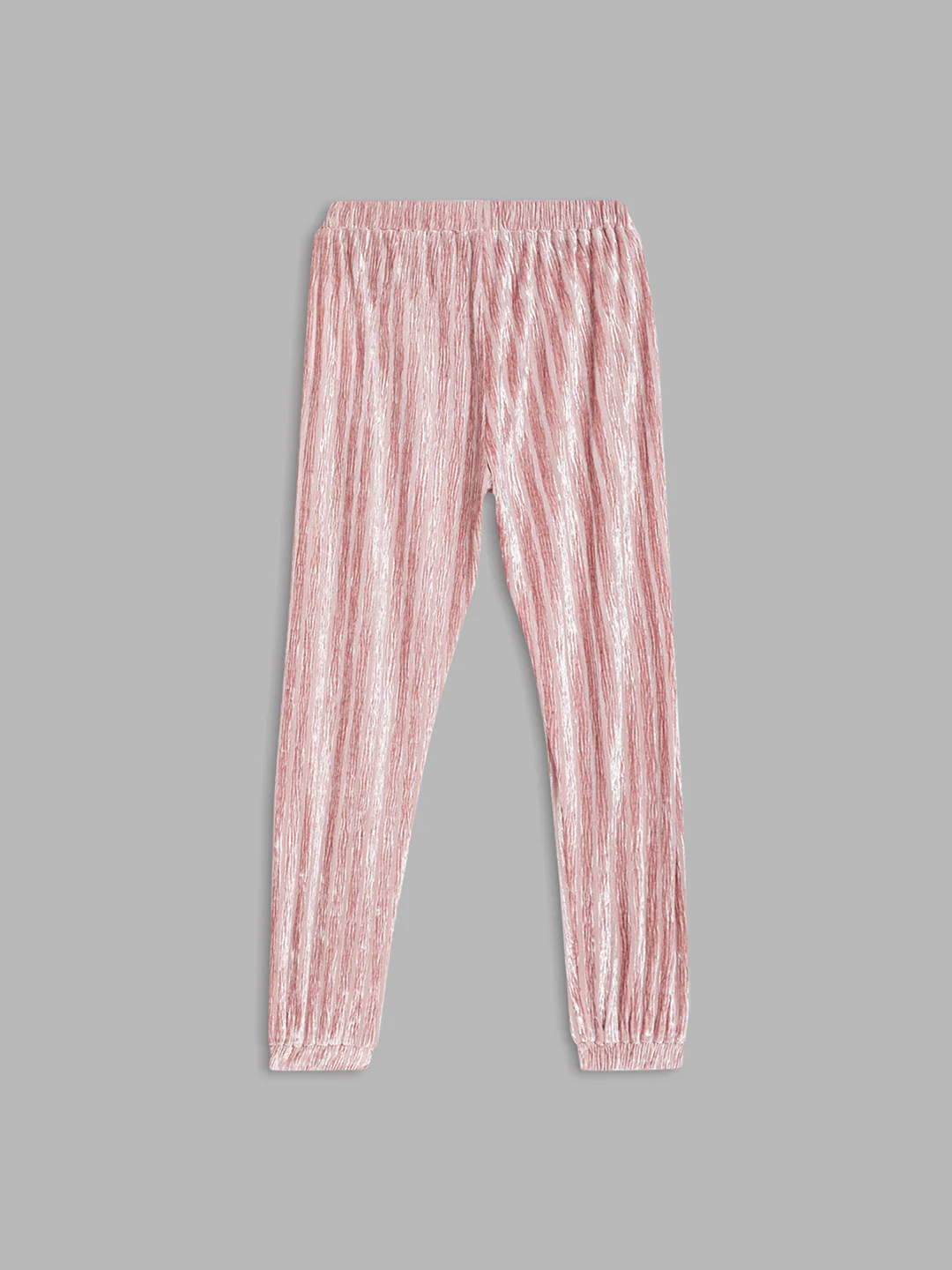 Blue Giraffe Girls Peach Solid Regular Fit Sweatpant - Image 2