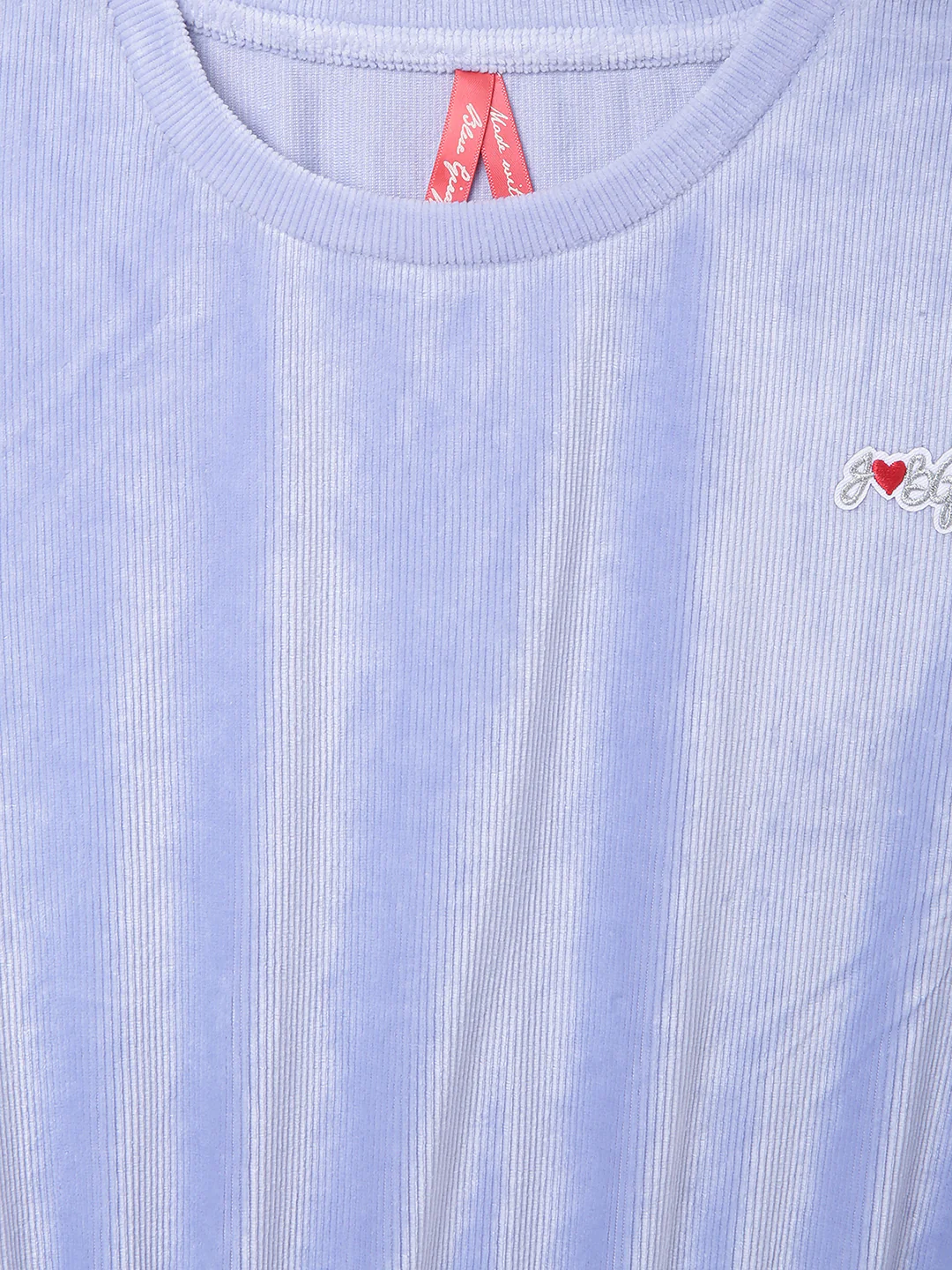 Blue Giraffe Girls Lavender Solid Sweatshirt - Image 3