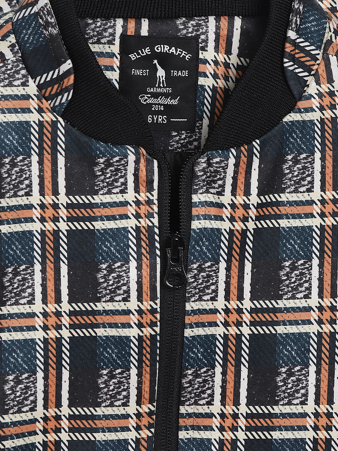 Blue Giraffe Boys Multi Printed Collar Jacket - Image 3
