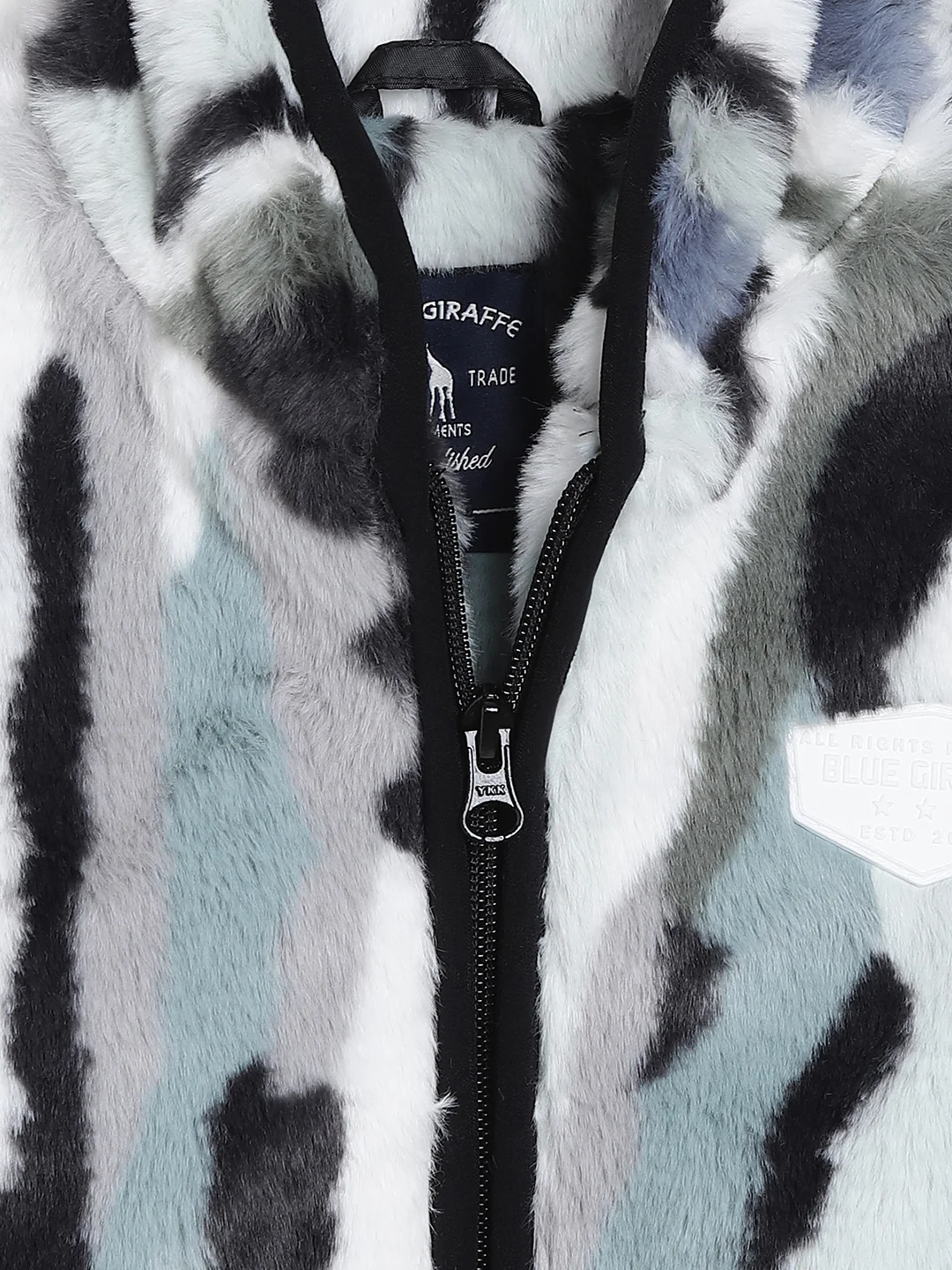 Blue Giraffe Boys Multi Solid Collar Jacket - Image 3