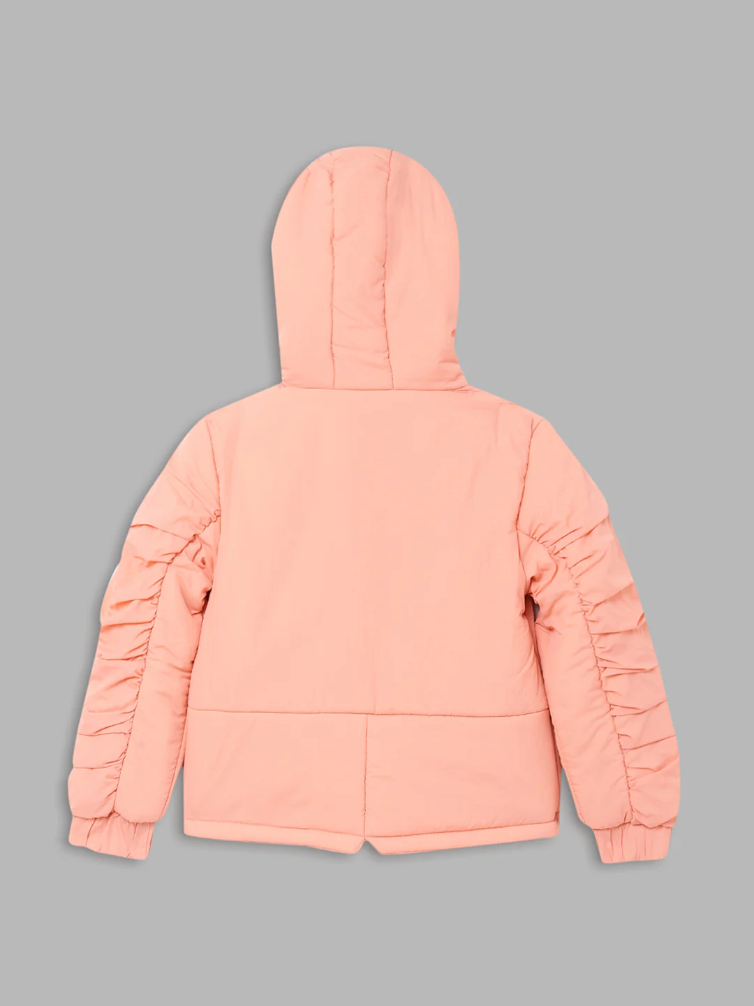 Blue Giraffe Girls Peach Solid Jacket - Image 2