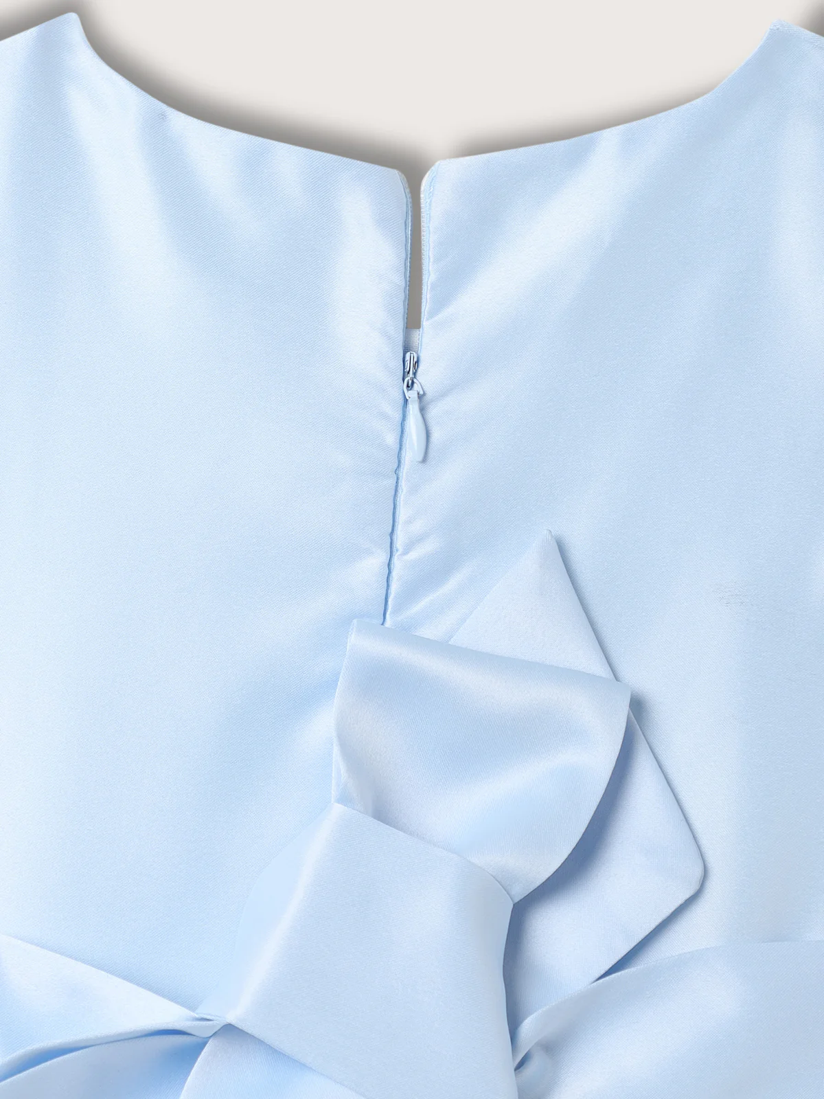 Blue Giraffe Girls Blue Solid U Neck Dress - Image 4