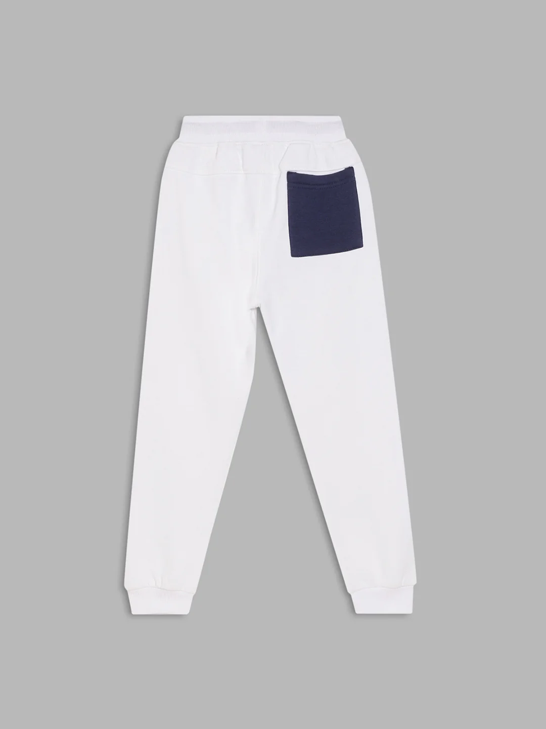 Blue Giraffe Boys White Colour blocked Regular Fit Sweatpant - Image 2