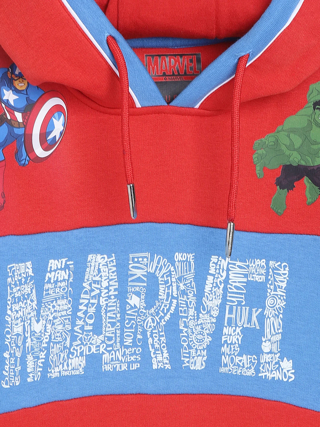 Blue Giraffe Boys Red Colour blocked Sweatshirt - Image 3