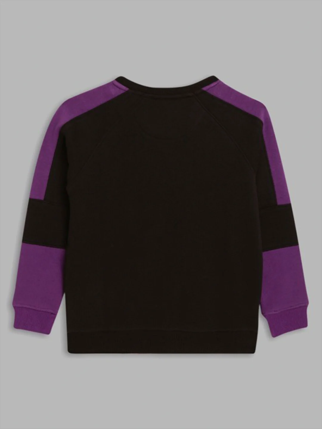 Blue Giraffe Boys Black Printed Round Neck Full Sleeves Pullover Style Sweatshirt - Image 2