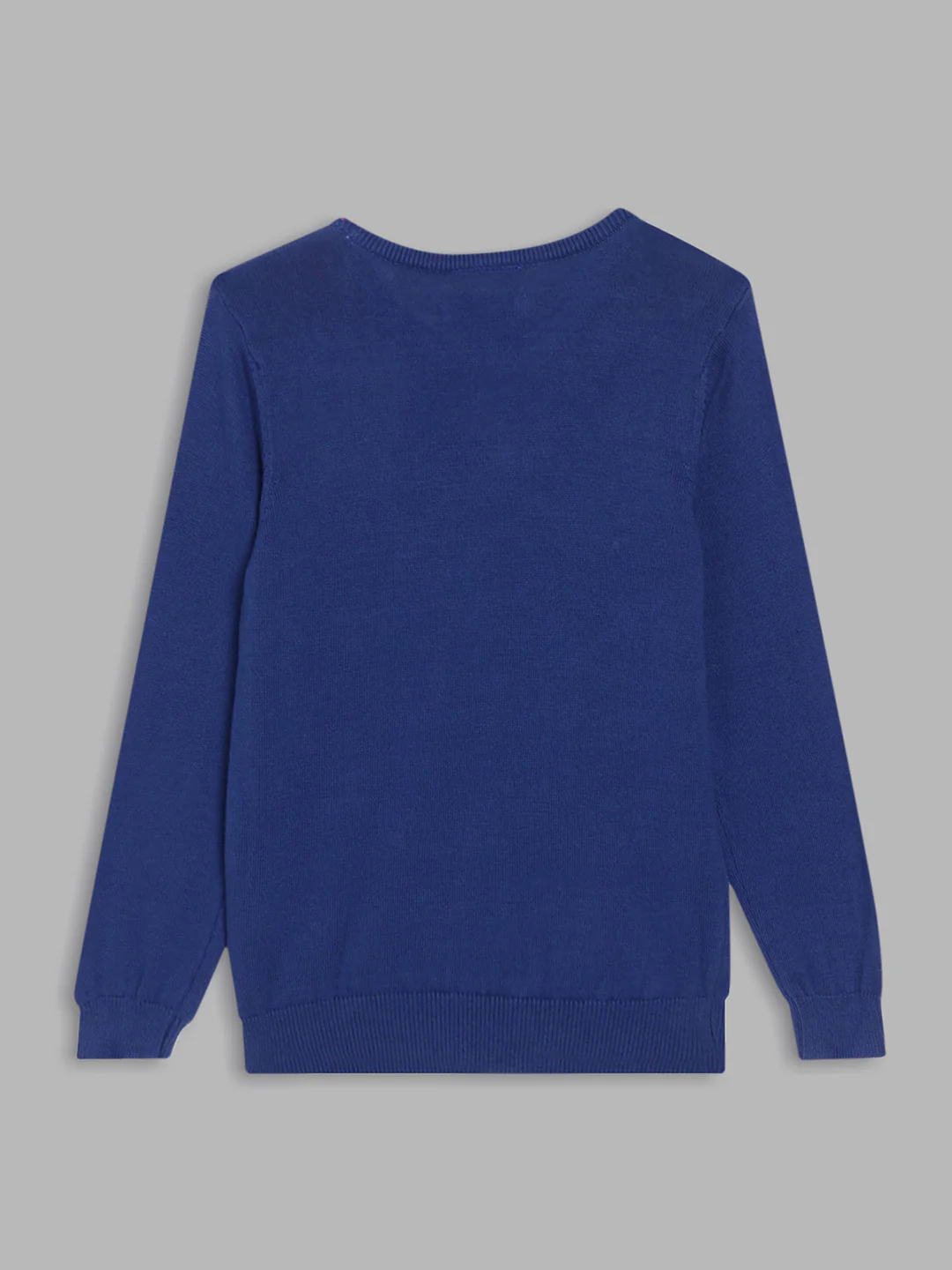 Blue Giraffe Boys Blue Solid Sweater - Image 2