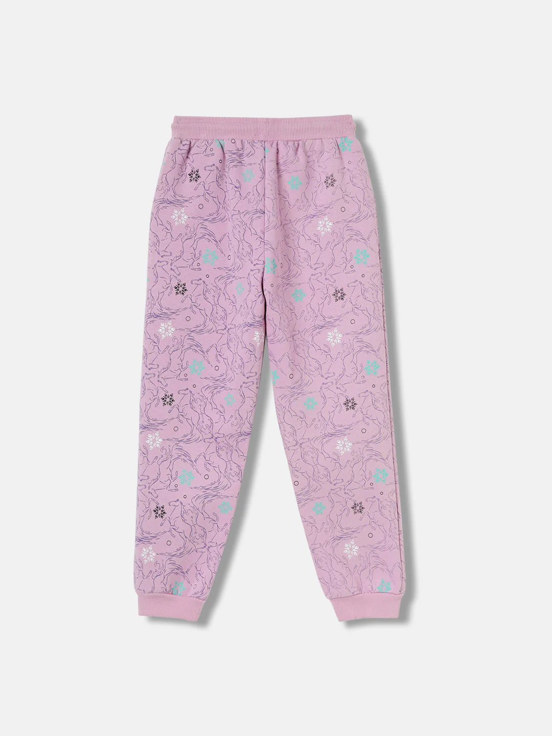 Blue Giraffe Girls Lilac Printed Regular Fit Sweatpant - Image 2