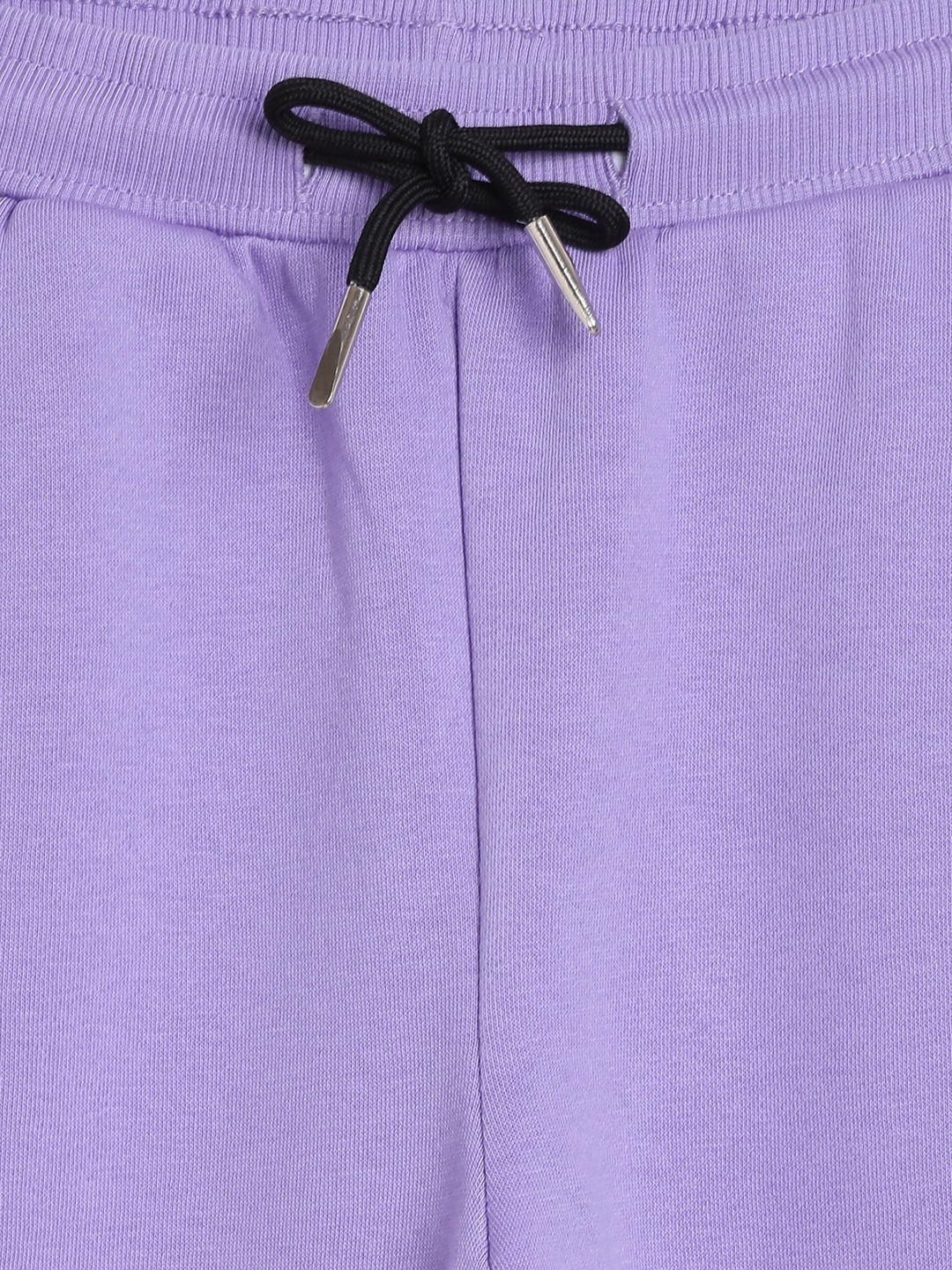Blue Giraffe Girls Purple Colorblocked Regular Fit Mid-Rise Jogger Style Track Pants - Image 3