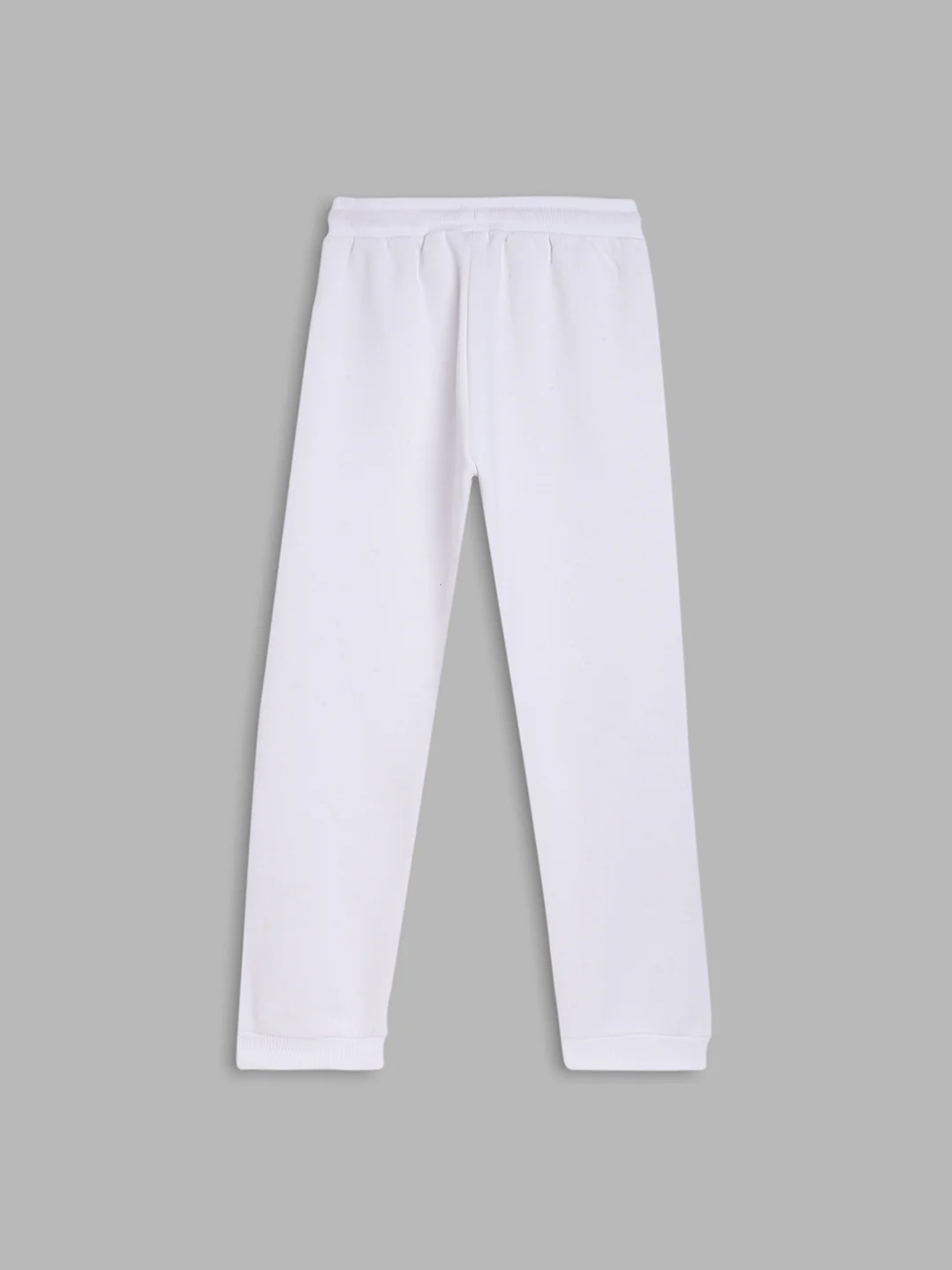 Blue Giraffe Girls White Solid Regular Fit Sweatpant - Image 2