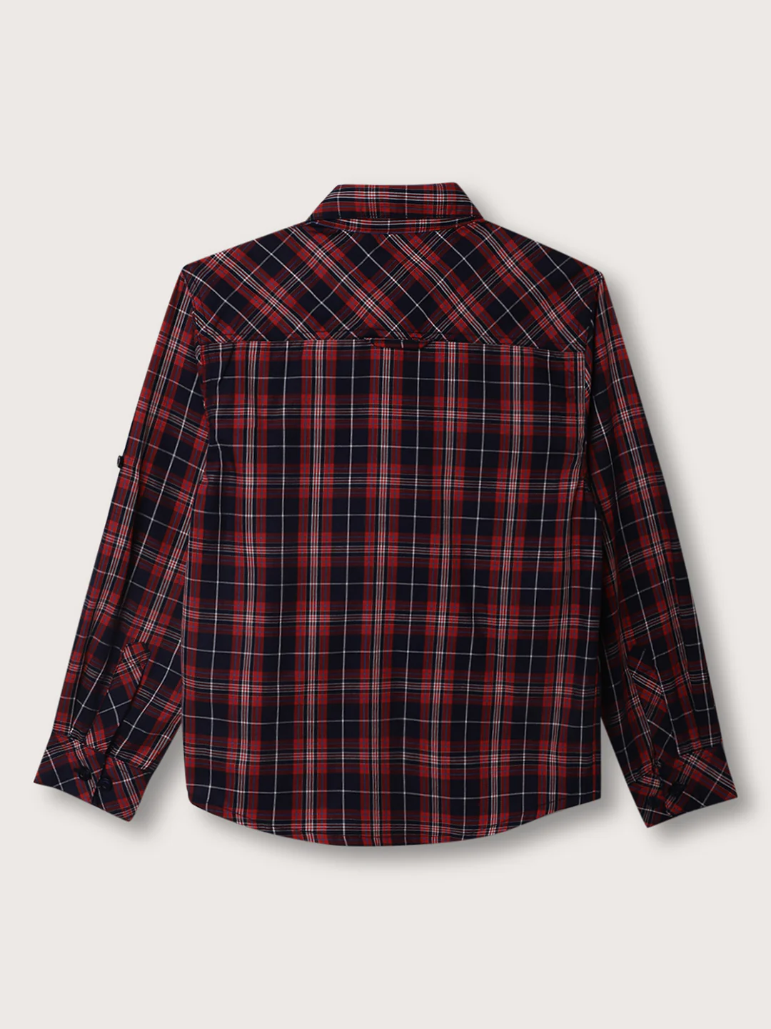 Blue Giraffe Boys Multi Collar Checkered Shirt - Image 3