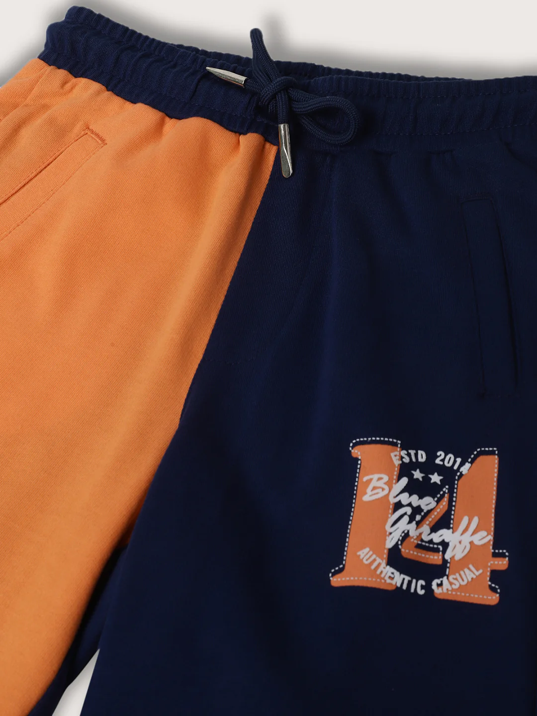 Blue Giraffe Boys Blue Solid Regular Fit Shorts - Image 3
