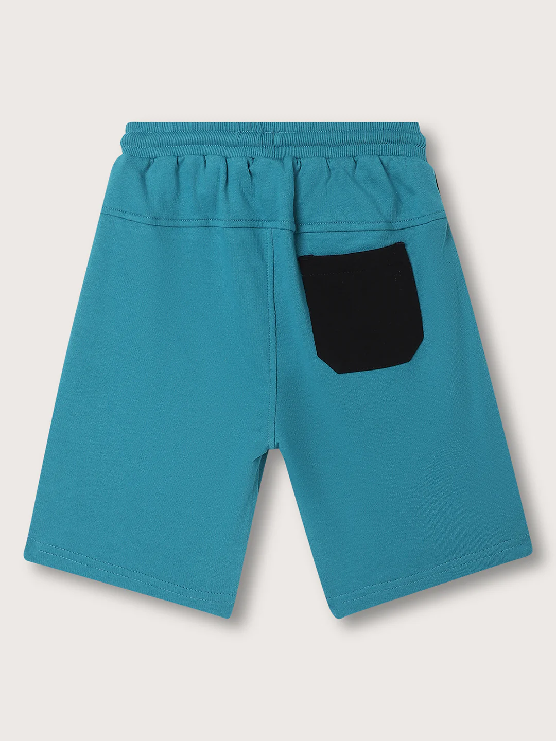 Blue Giraffe Boys Teal Solid Regular Fit Shorts - Image 2