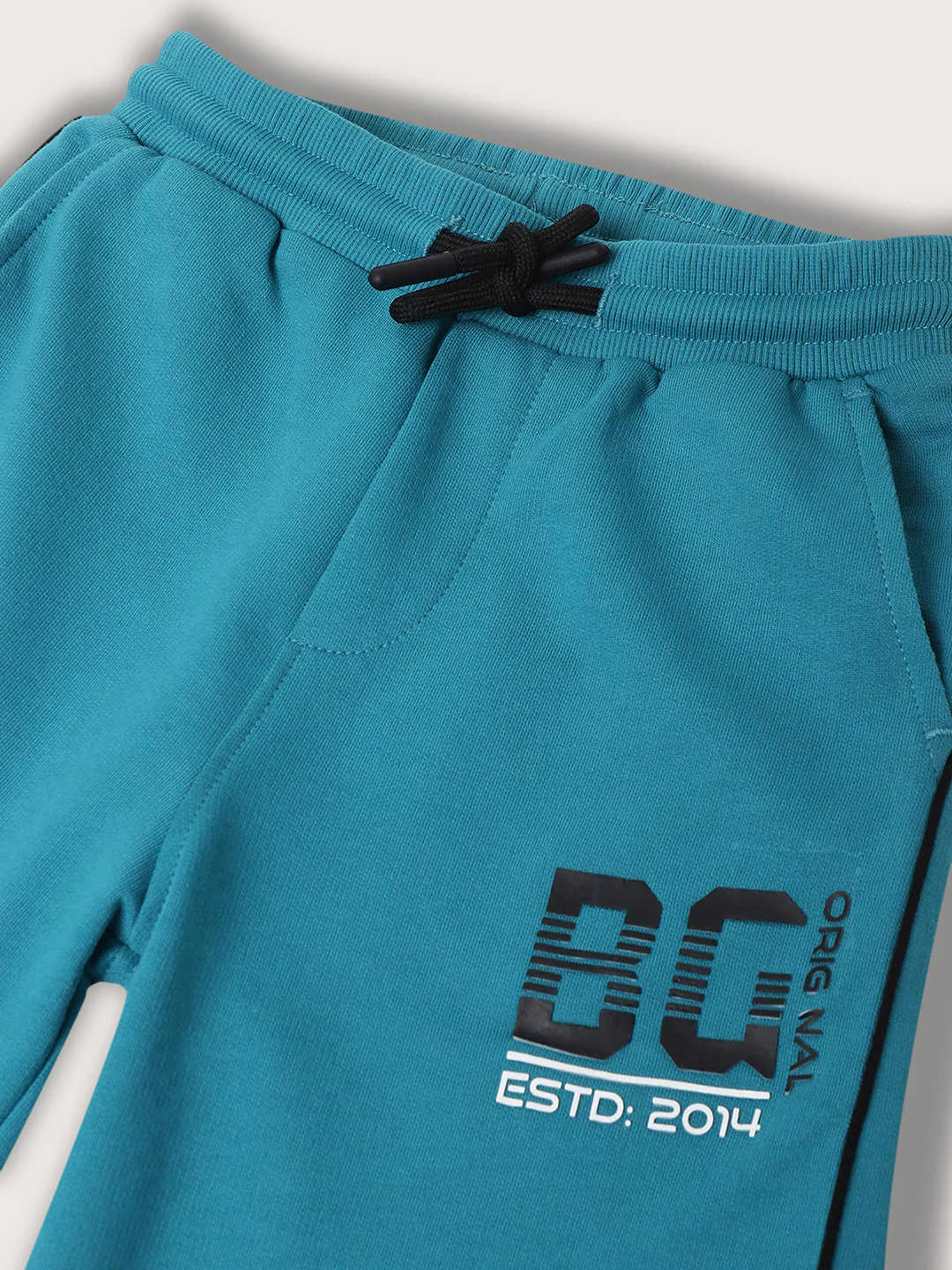 Blue Giraffe Boys Teal Solid Regular Fit Shorts - Image 3
