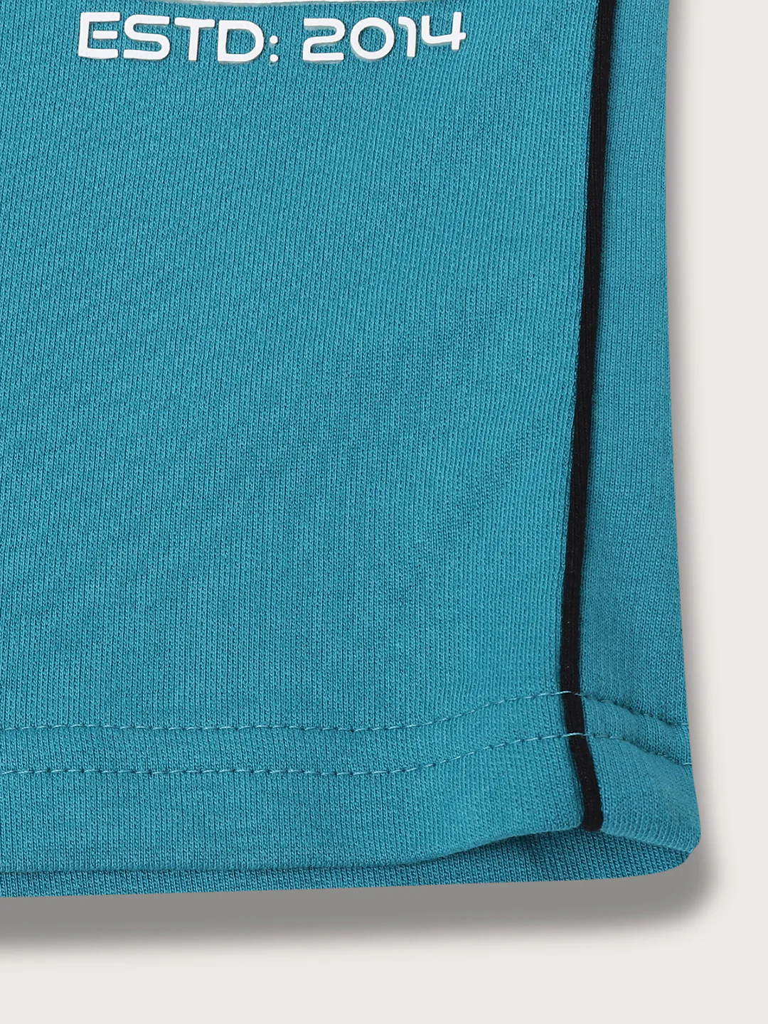 Blue Giraffe Boys Teal Solid Regular Fit Shorts - Image 4