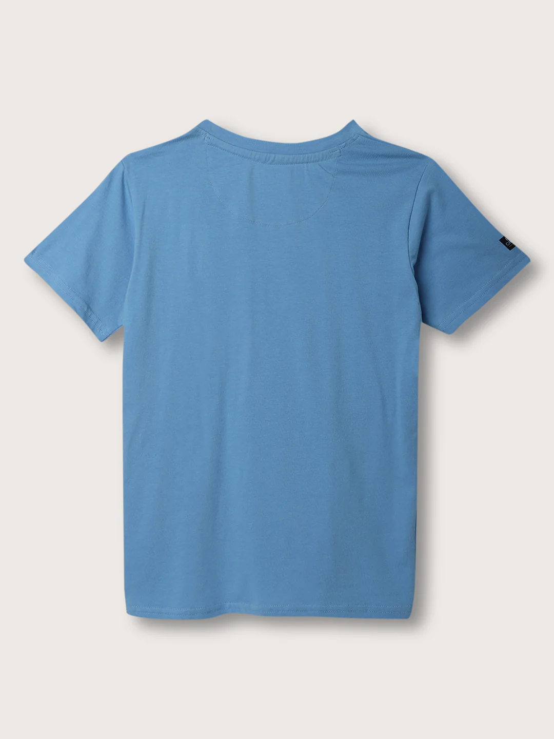 Blue Giraffe Boys Blue Solid Round Neck TShirt - Image 2