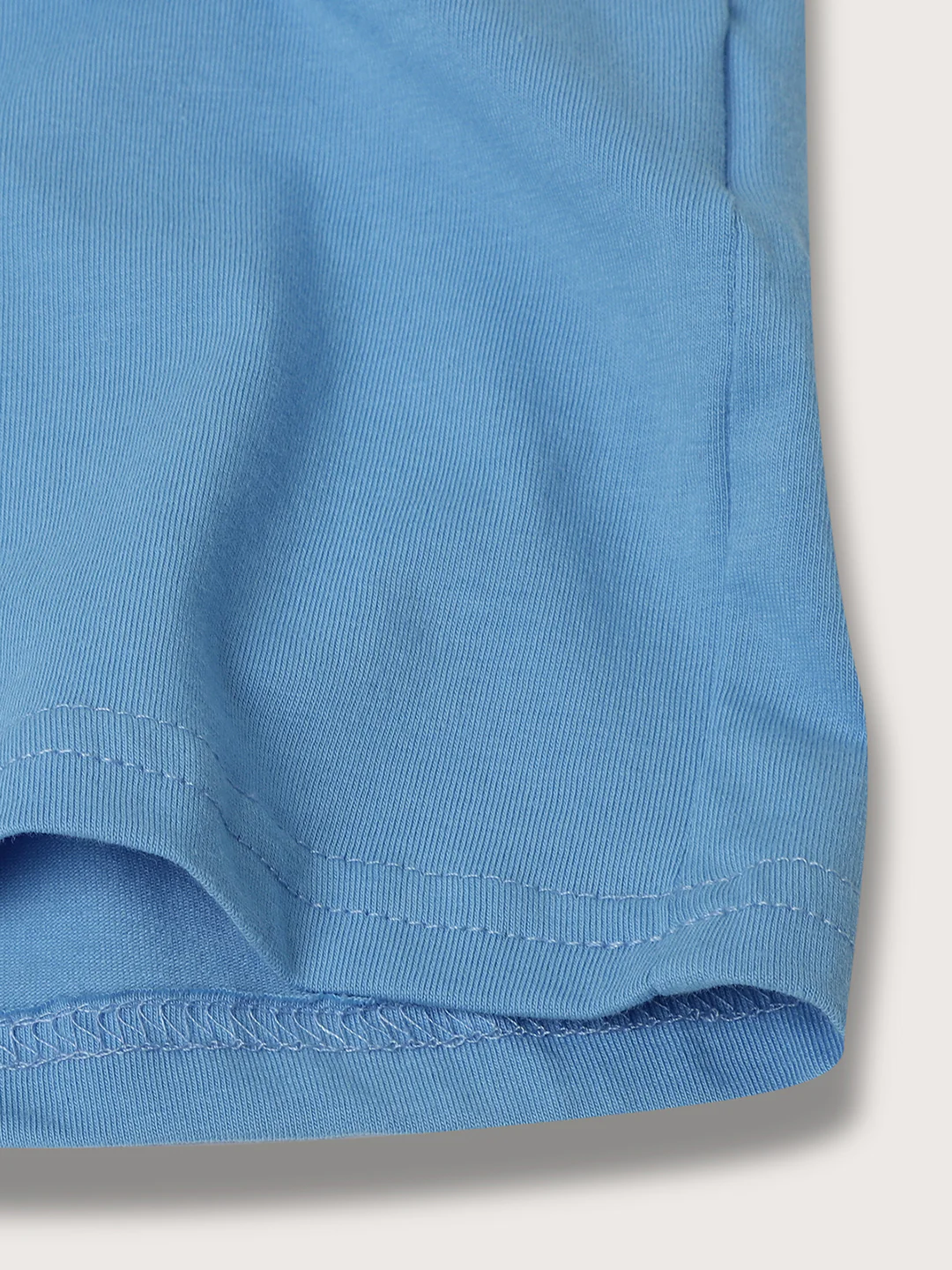 Blue Giraffe Boys Blue Solid Round Neck TShirt - Image 4