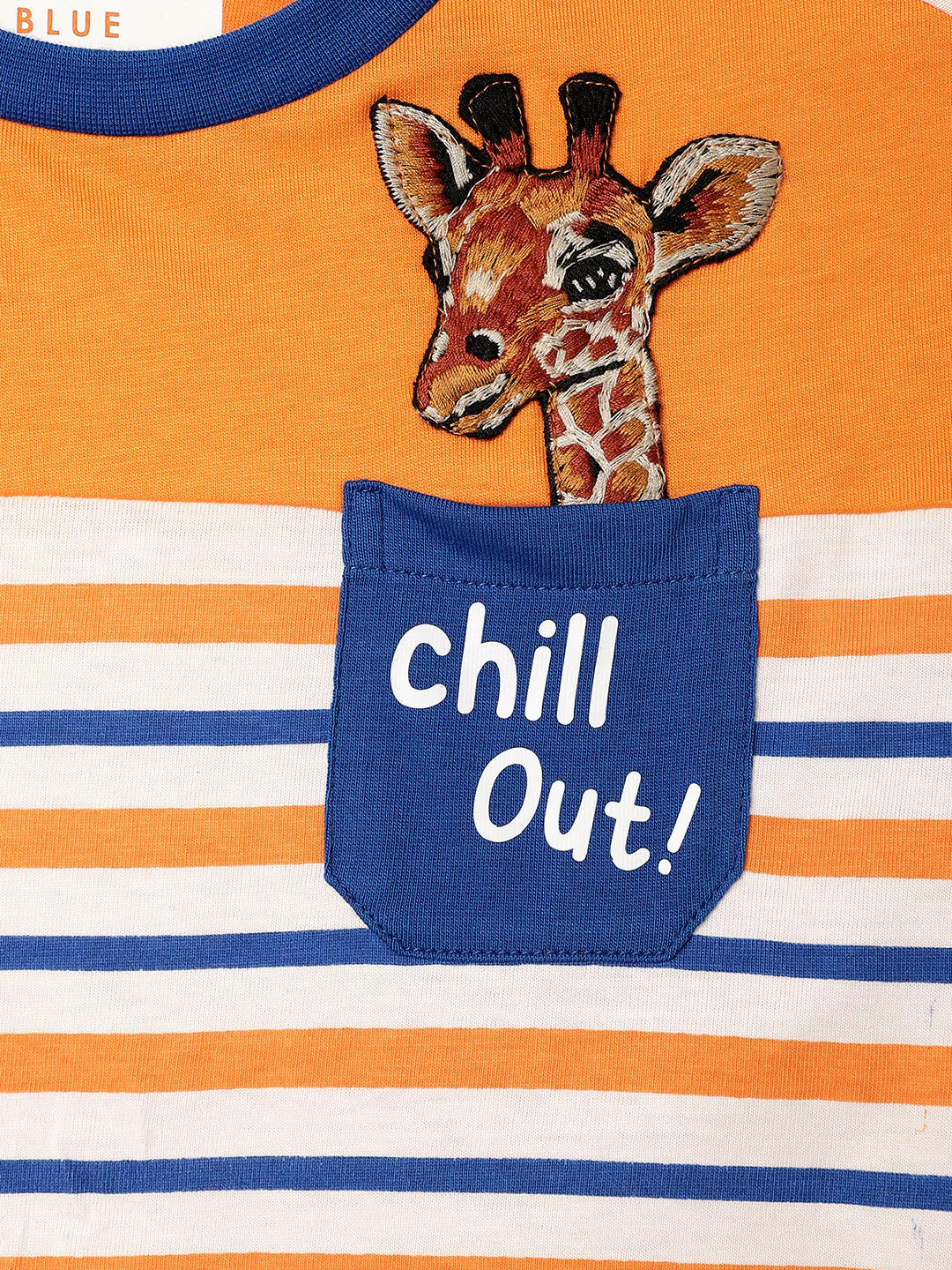 Blue Giraffe Kids Multi Striped Regular Fit Tshirt - Image 3