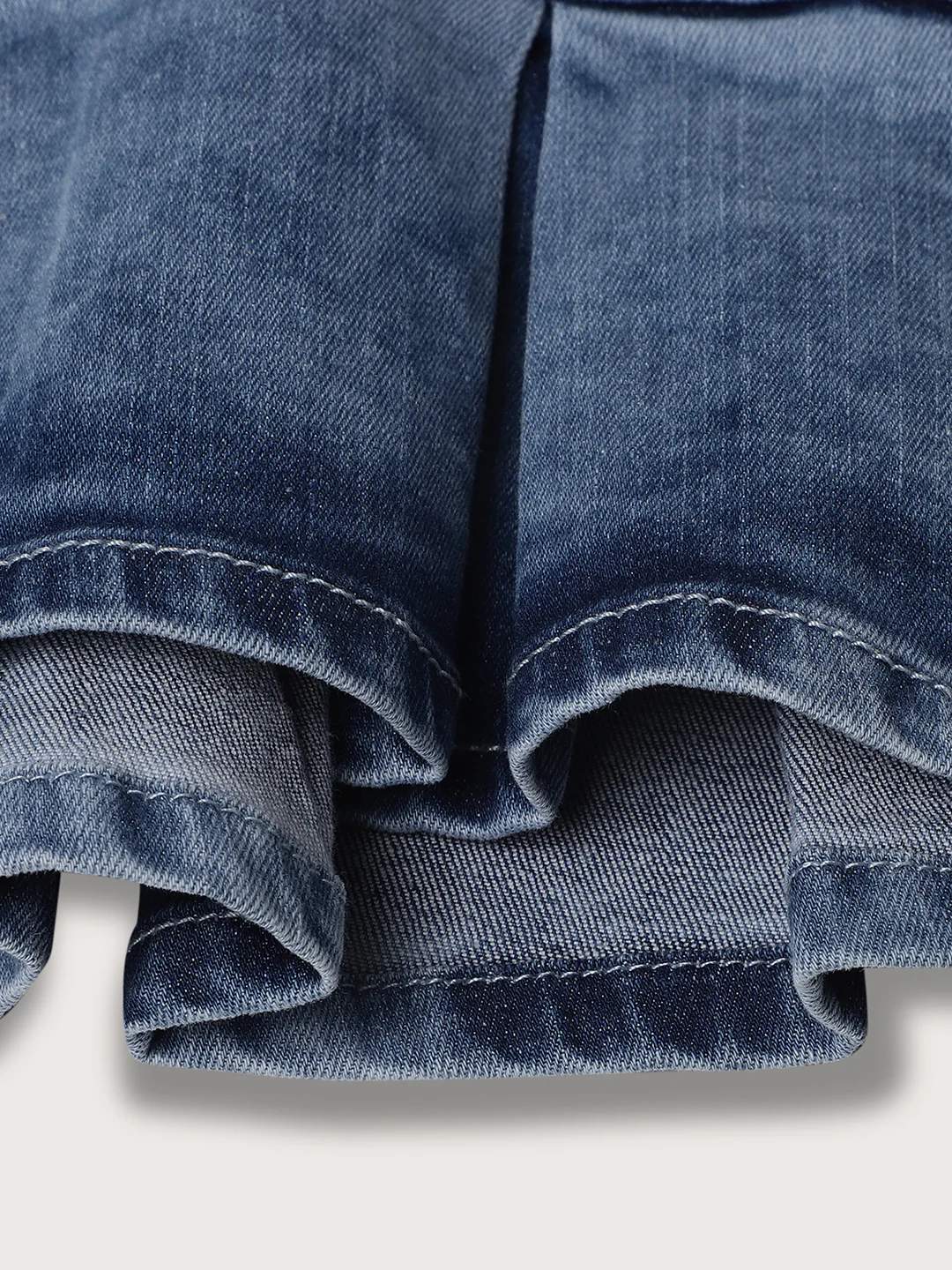 Blue Giraffe Girls Mid Blue Washed Regular Fit Skirt - Image 2