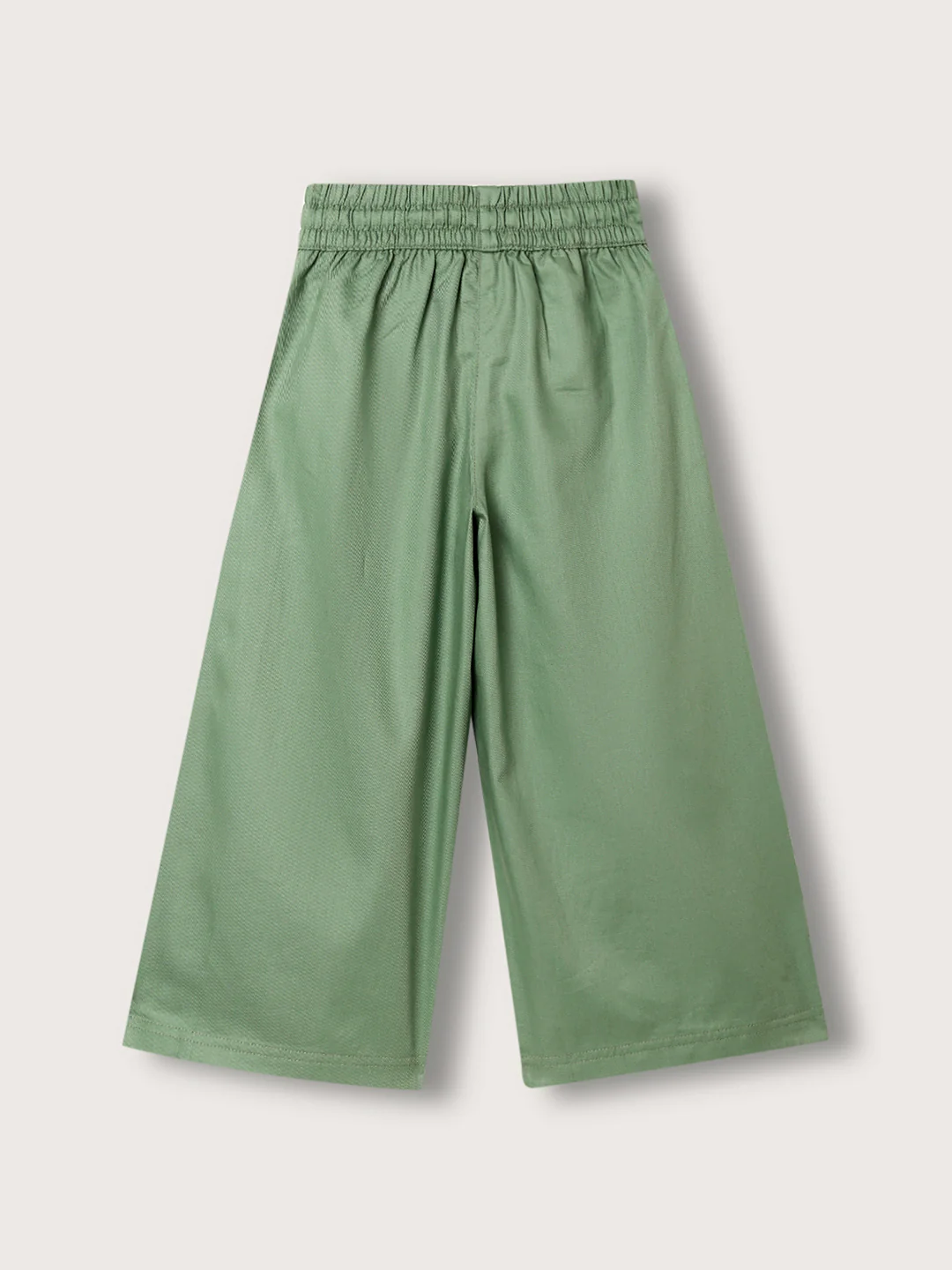 Blue Giraffe Girls Olive Solid Regular Fit Trouser - Image 2
