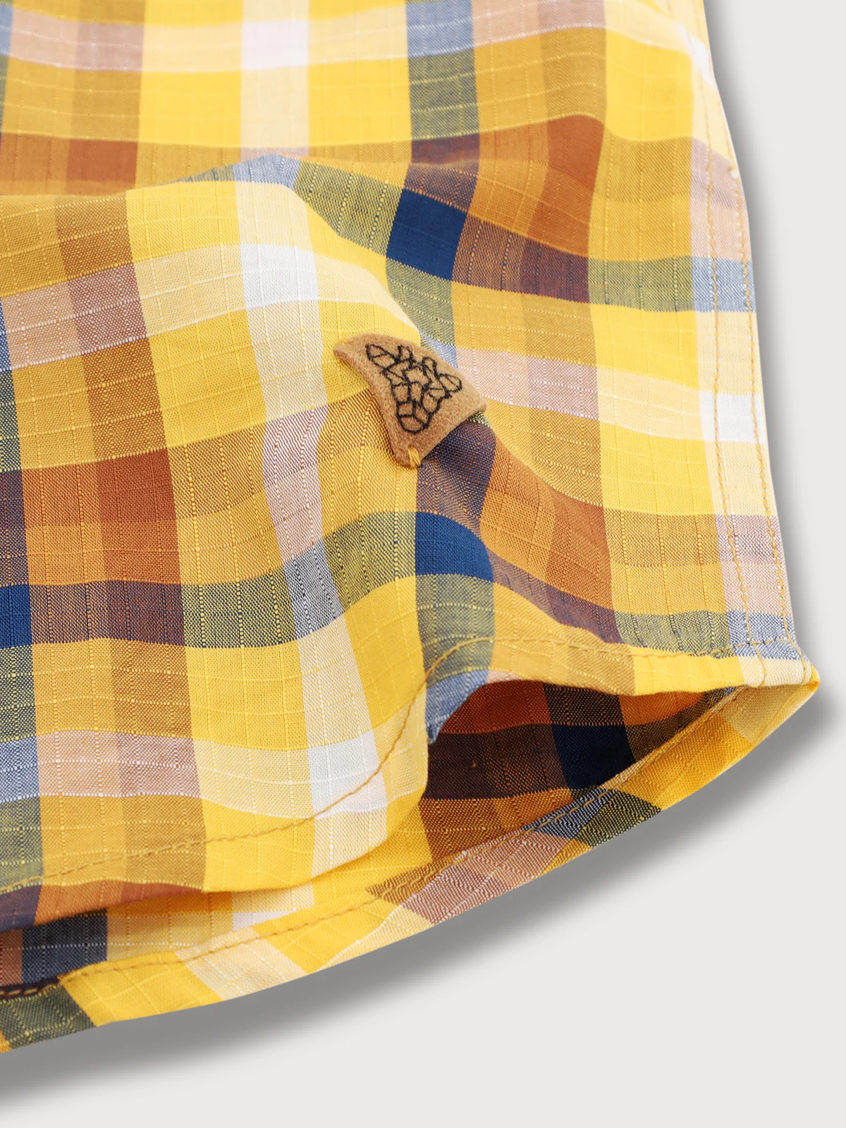 Blue Giraffe Boys Multi-Color Checked Spread Collar Full Sleeves Shirt - Image 5