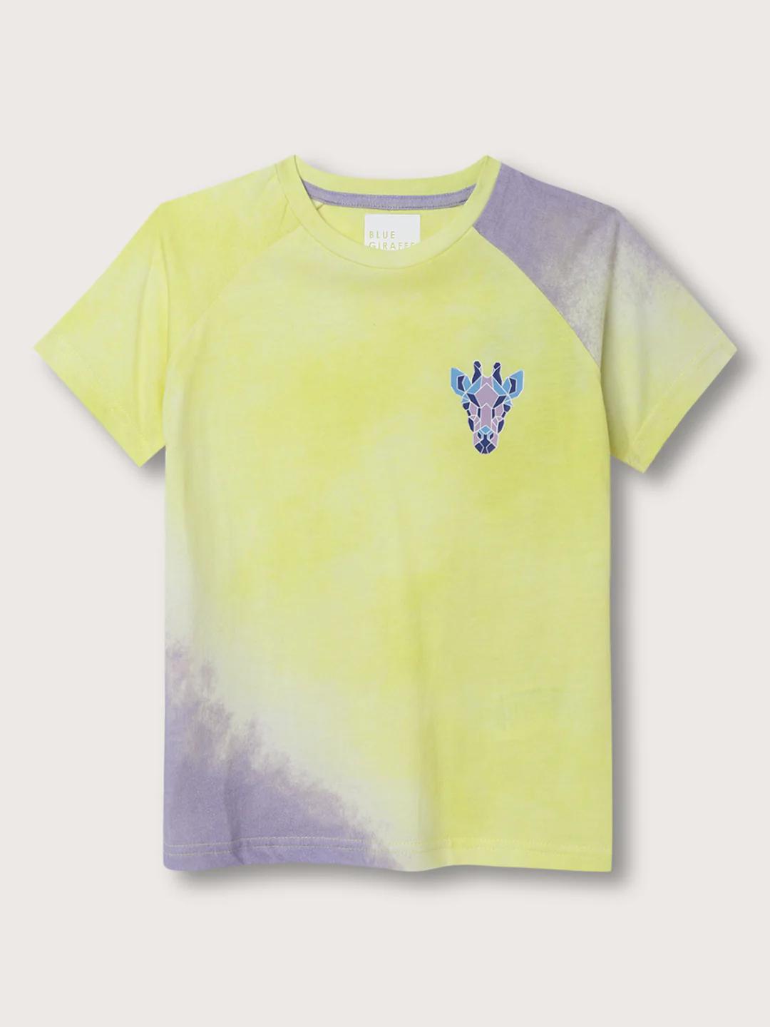 Blue Giraffe Kids Lime & Lavender Fashion Printed Regular Fit Tshirt
