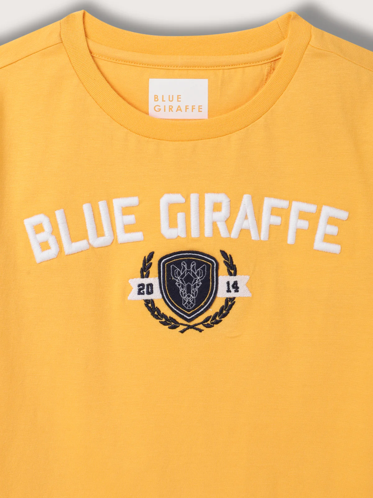 Blue Giraffe Kids Yellow Fashion Logo Regular Fit Tshirt - Image 3