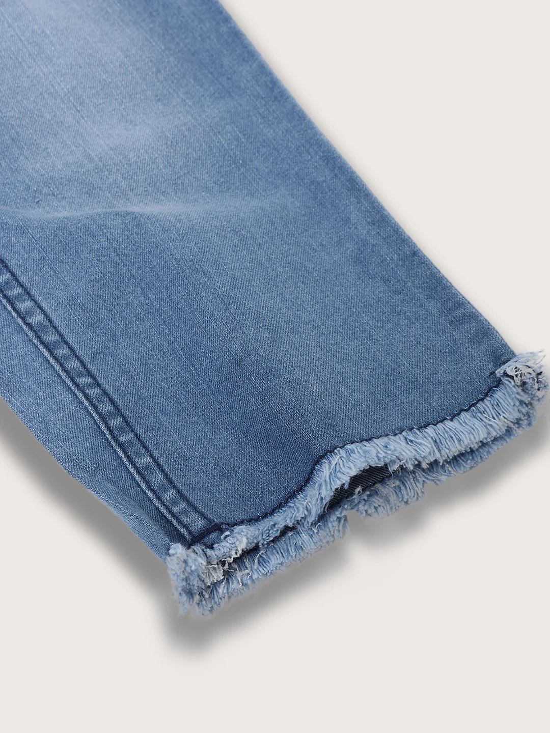 Blue Giraffe Girls Blue Solid Regular Fit Jeans - Image 4