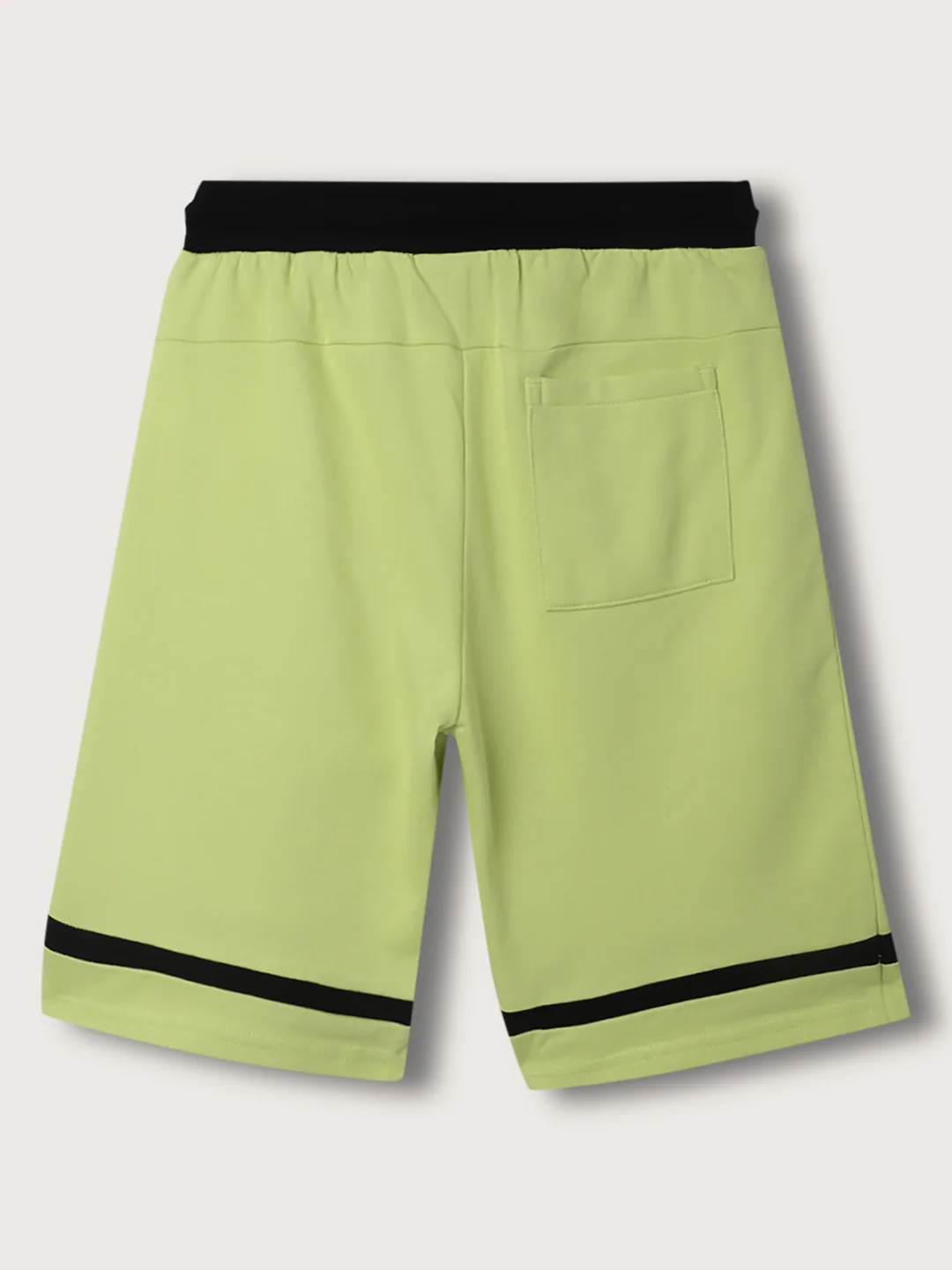 Blue Giraffe Boys Green Solid Regular Fit Shorts - Image 2