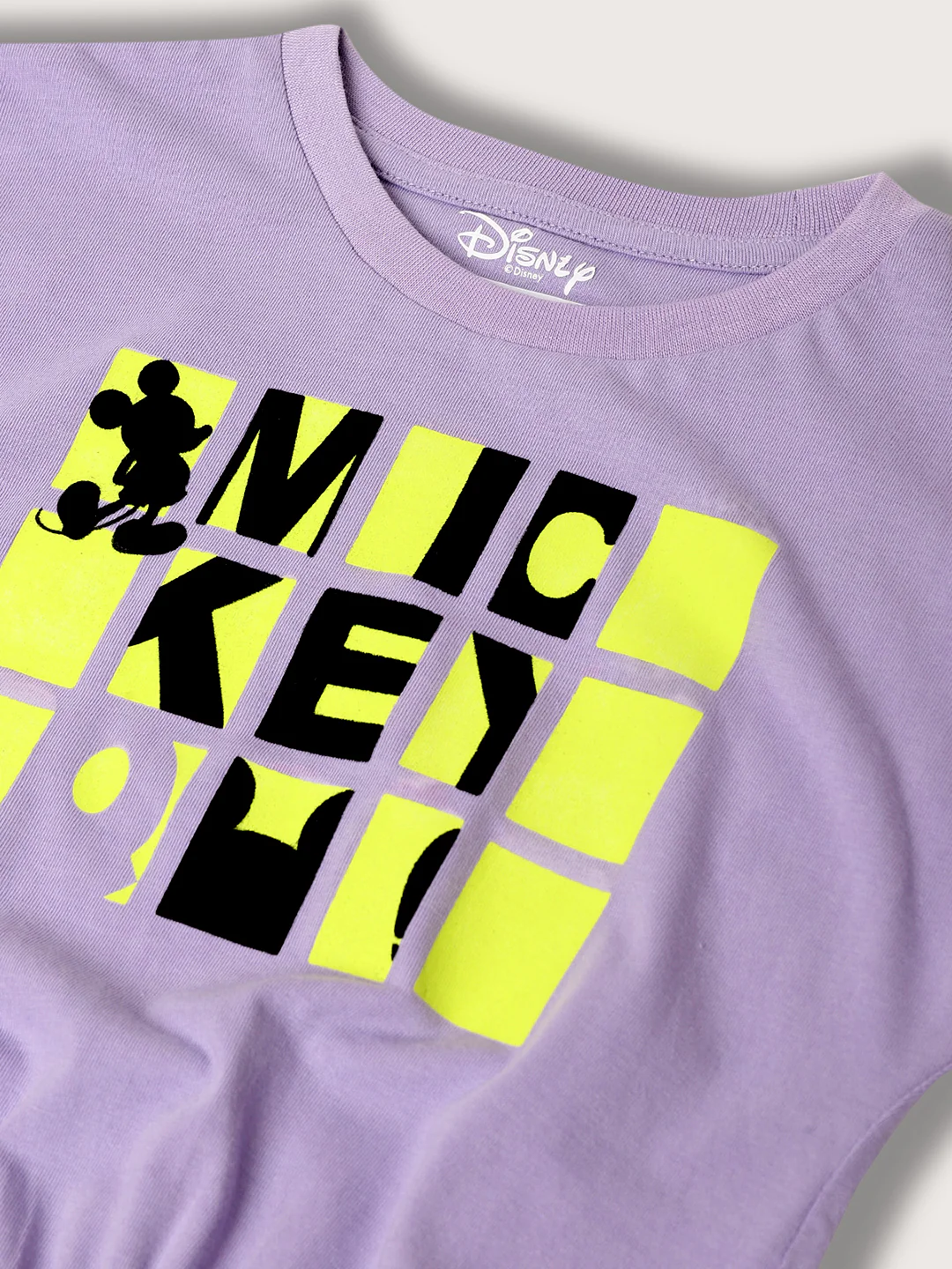 Blue Giraffe Girls Lavender Round Neck Solid TShirt - Image 3