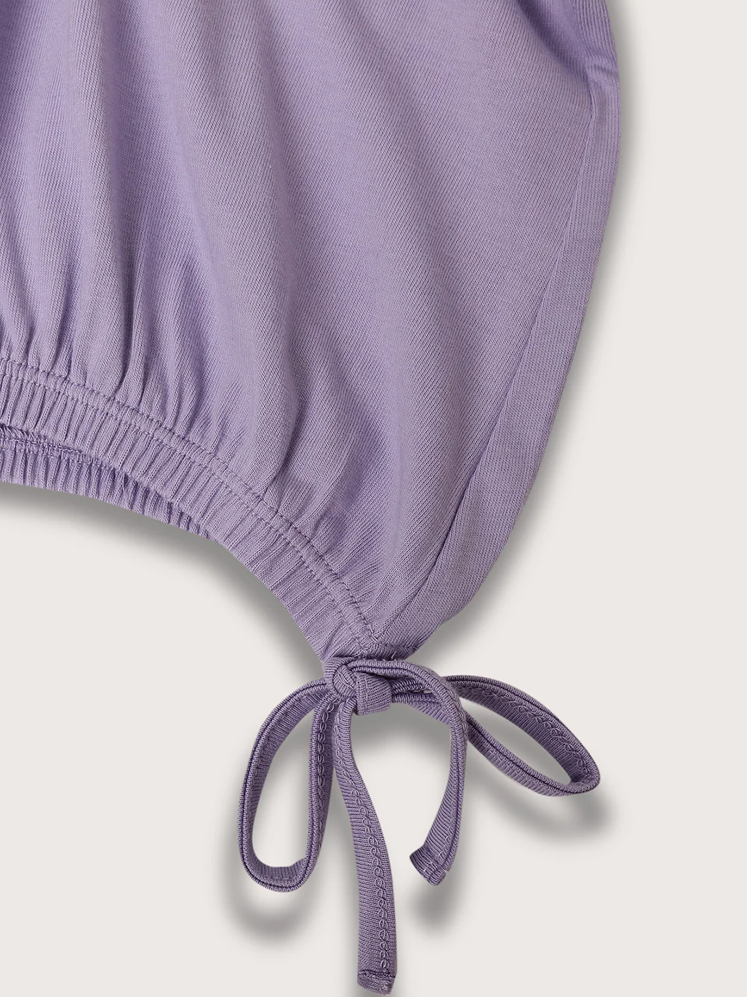 Blue Giraffe Girls Lavender Round Neck Solid TShirt - Image 4
