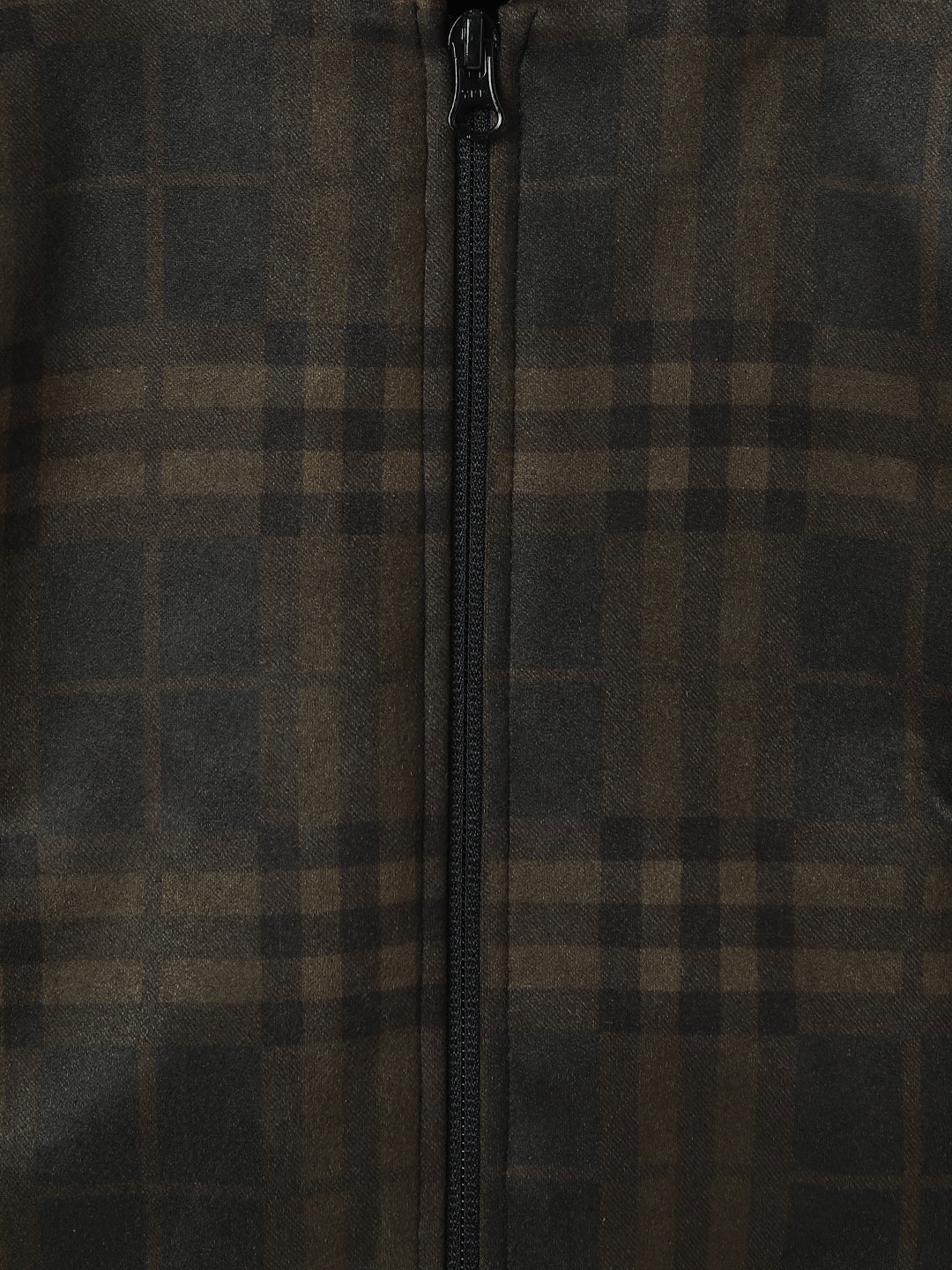 Blue Giraffe Boys Checked Stand Collar Full Sleeves Jacket - Image 4