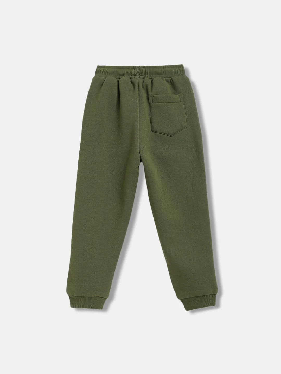Blue Giraffe Boys Green Solid Straight Fit Joggers Style Sweatpant - Image 2