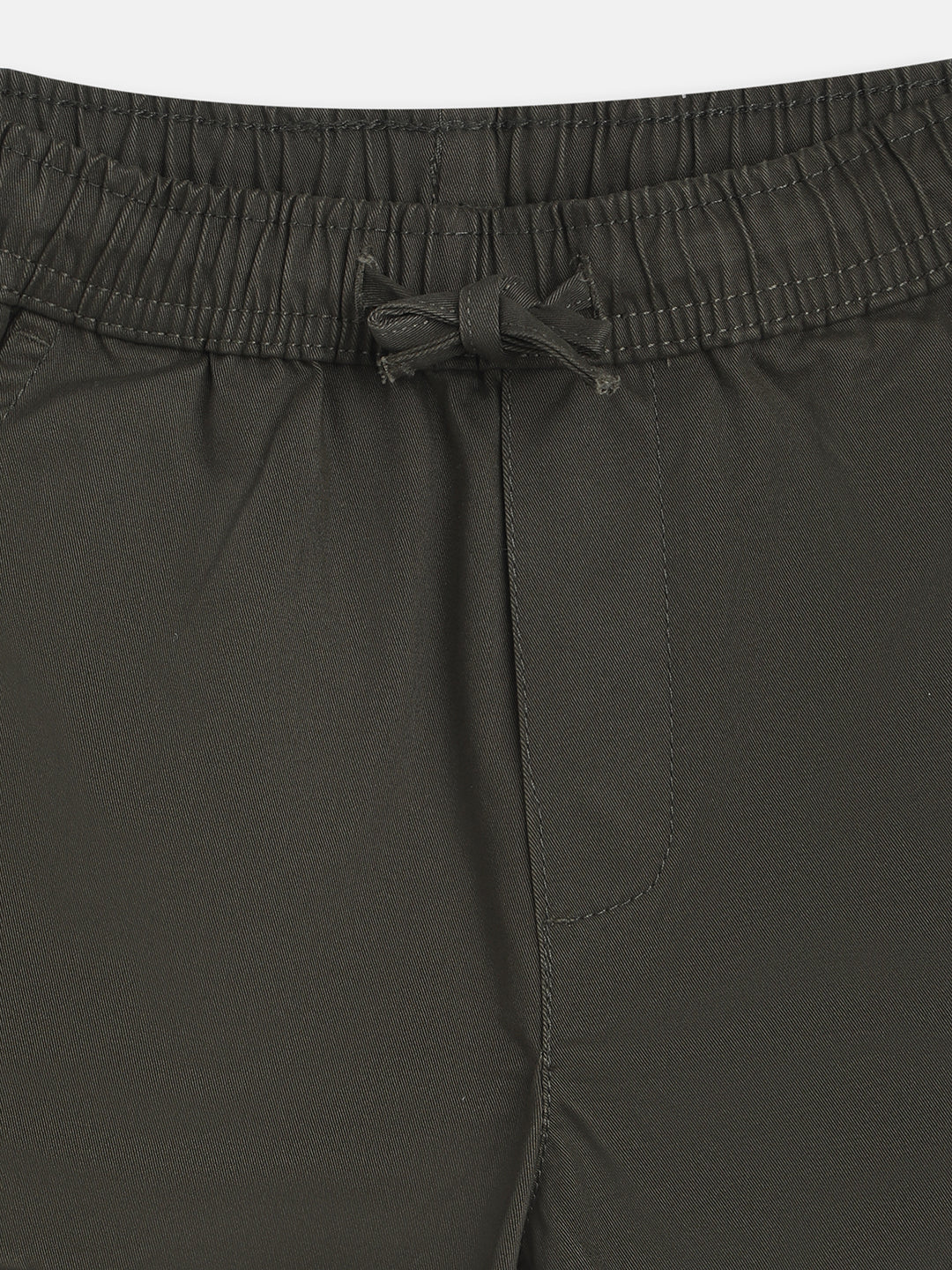 Blue Giraffe Boys Olive  Solid Regular Fit Trouser - Image 3