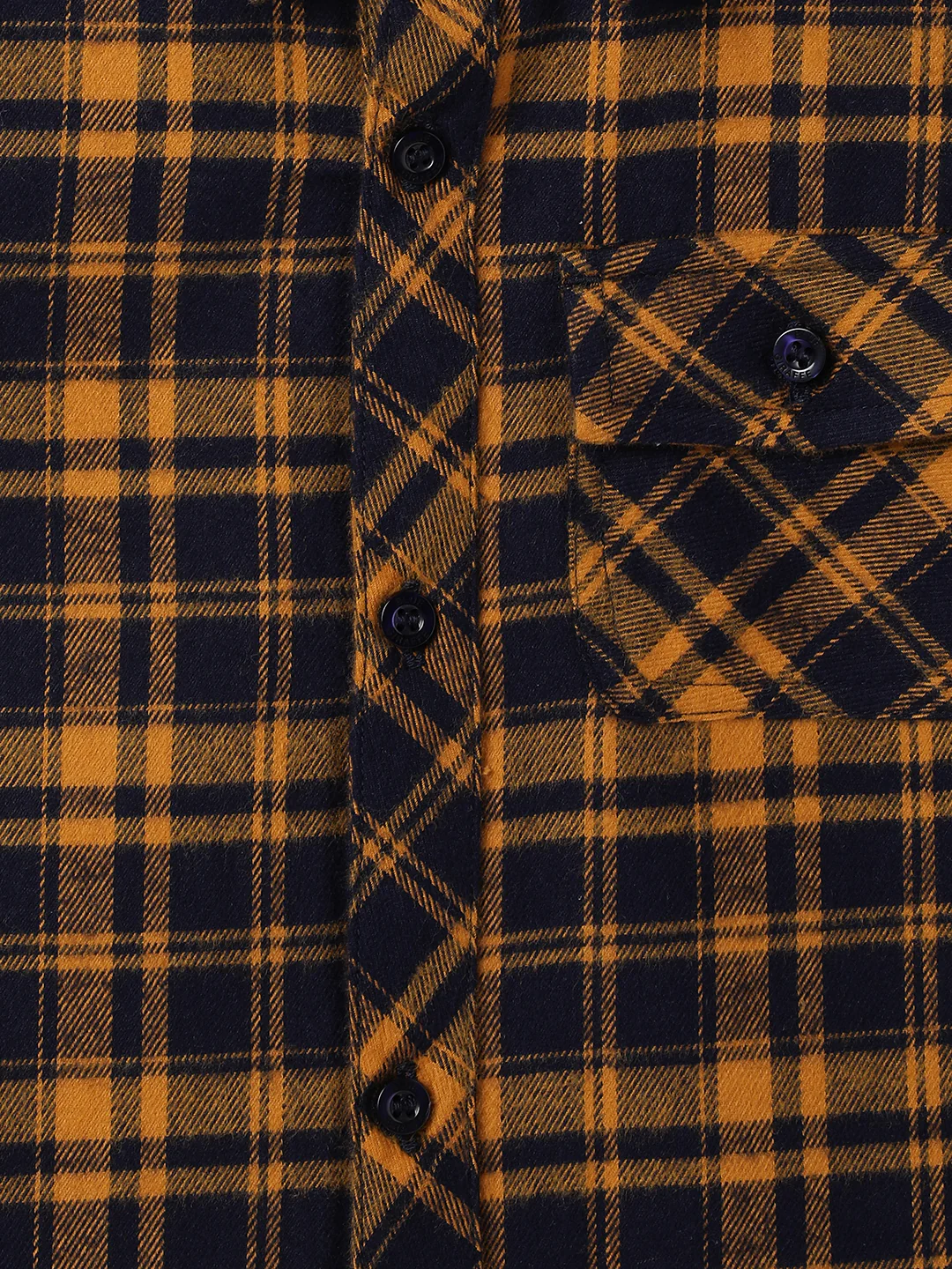 Blue Giraffe Kids Yellow Fashion Checked Regular Fit Shirt - Image 5