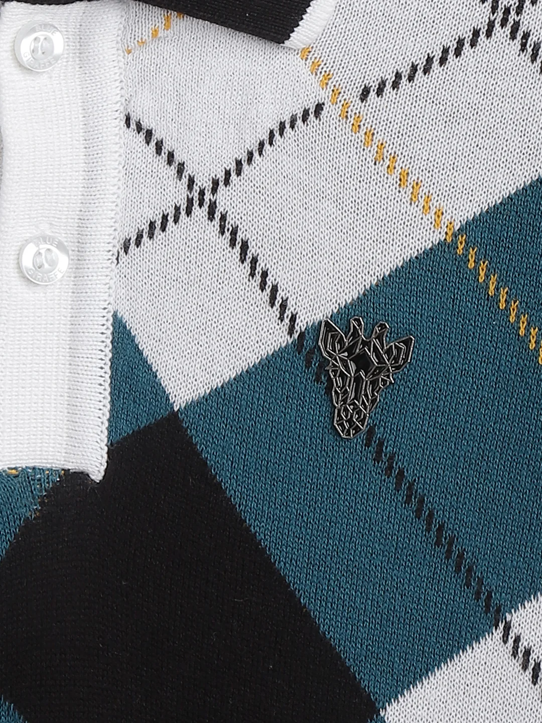 Blue Giraffe Kids Multi Checked Regular Fit Polo Tshirt - Image 4