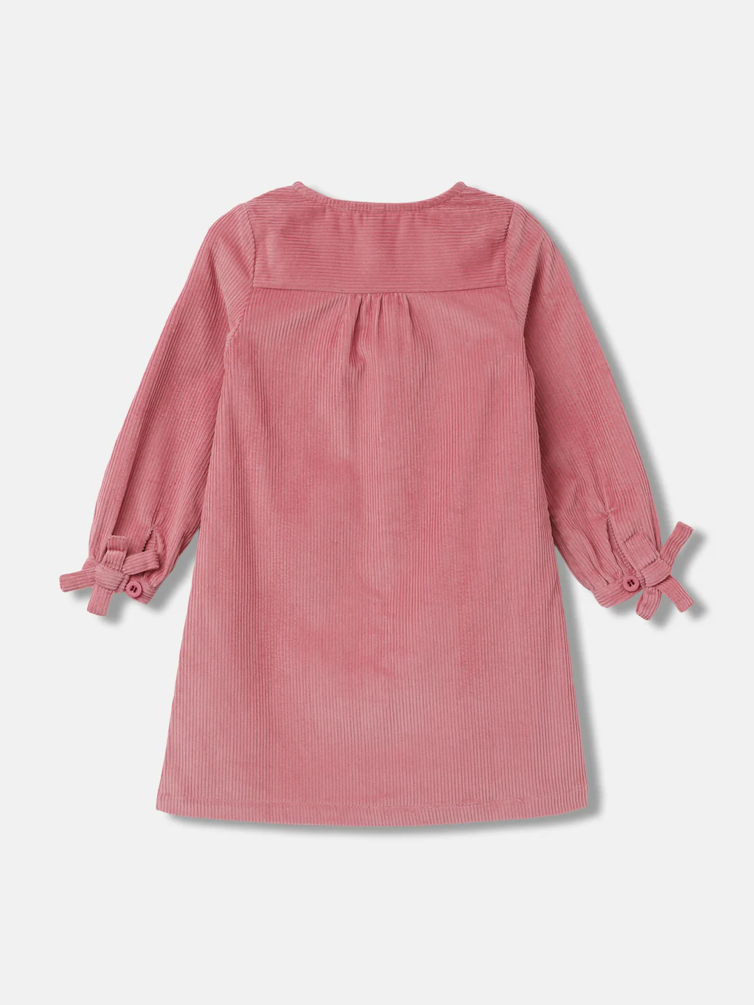 Blue Giraffe Girls Embroidered Full Sleeves Round Neck Dress - Image 2