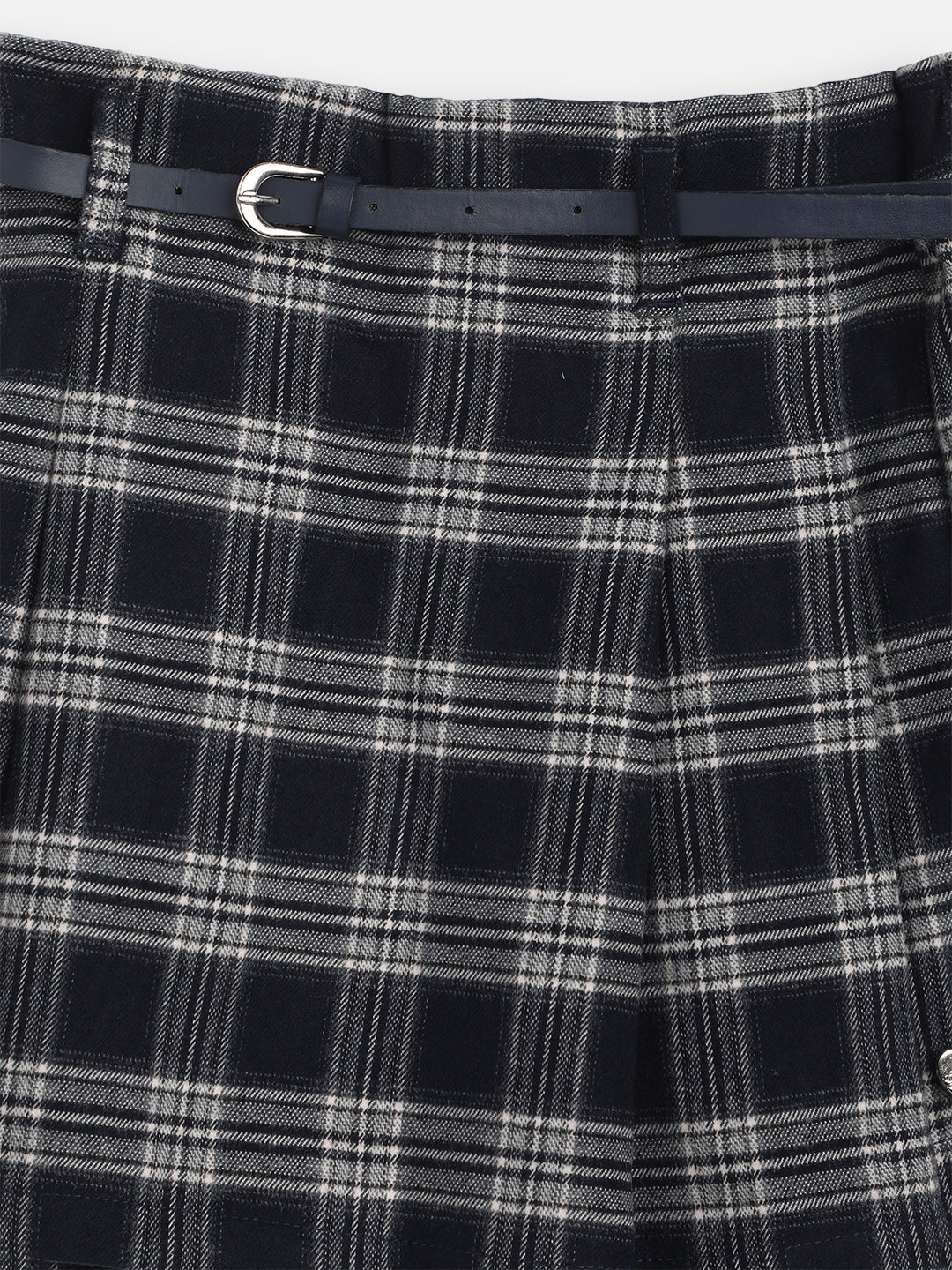 Blue Giraffe Girls Multi Checked Regular Fit Skirt - Image 3