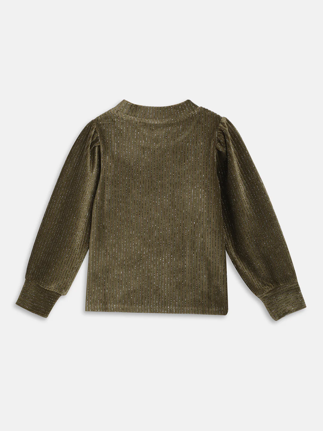 Blue Giraffe Kids Olive Striped Relaxed Fit Tshirt - Image 2