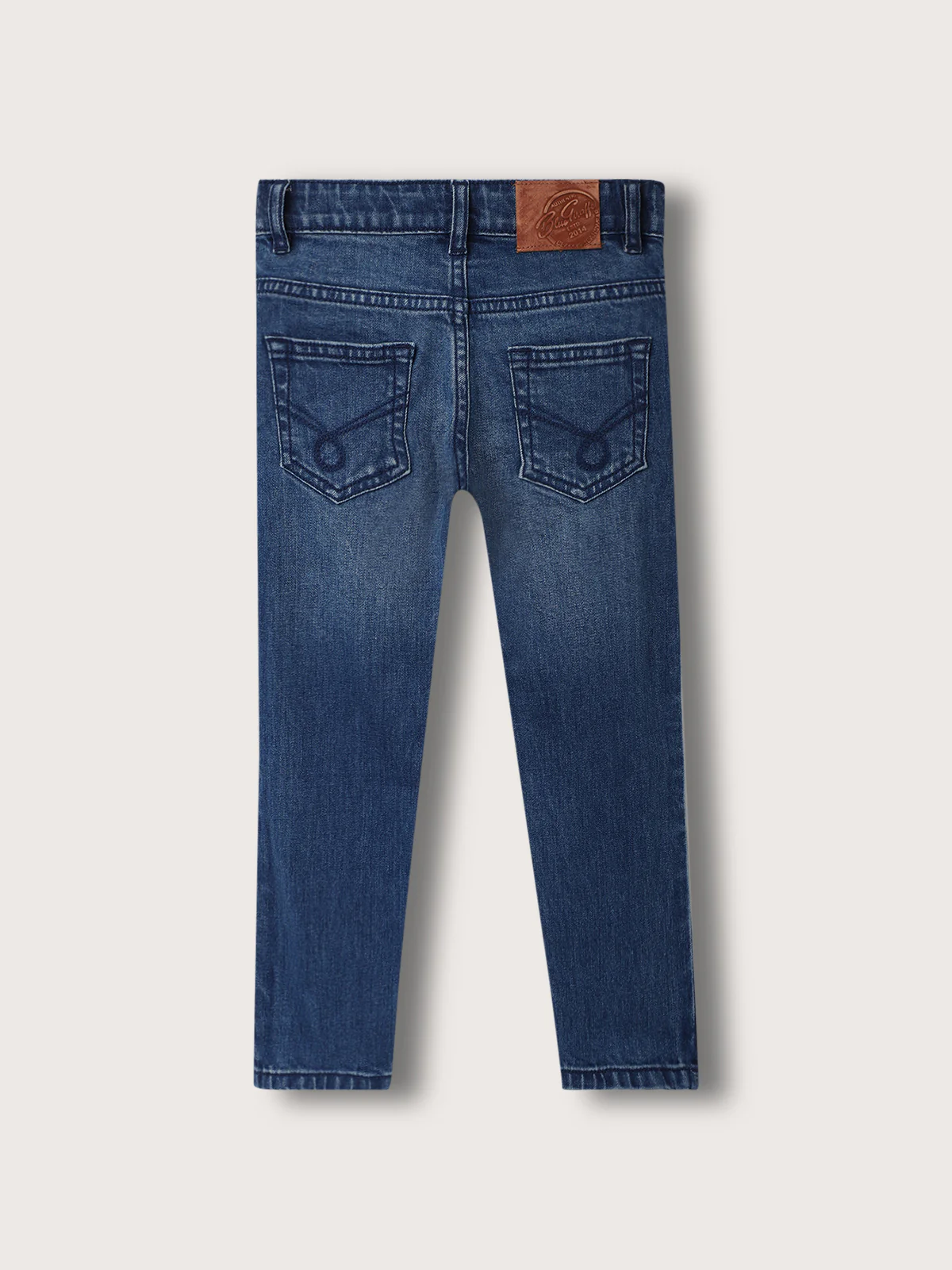 Blue Giraffe Boys Blue Washed Slim Fit Jeans - Image 2
