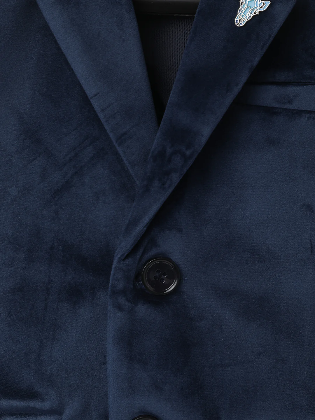Blue Giraffe Boys Solid Full Sleeves Notched Lapel Blazer - Image 3