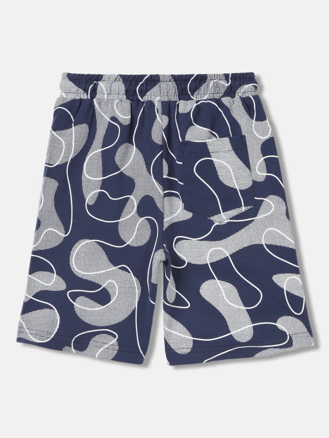 Blue Giraffe Boys Navy Blue Printed Regular Fit Mid-Rise Shorts - Image 2