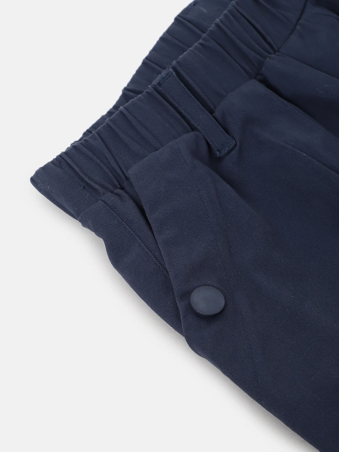 Blue Giraffe Boys Navy Blue Solid Regular Fit Shorts - Image 4