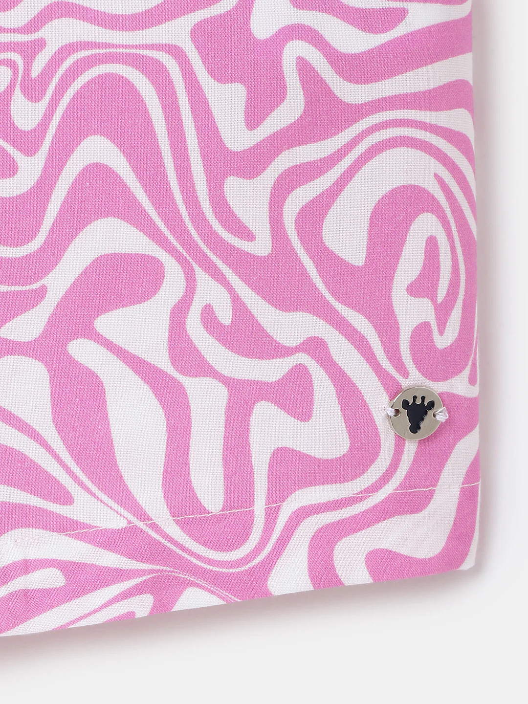 Blue Giraffe Boys Pink Printed Resort Collar Short Sleeves Shirt - Image 5
