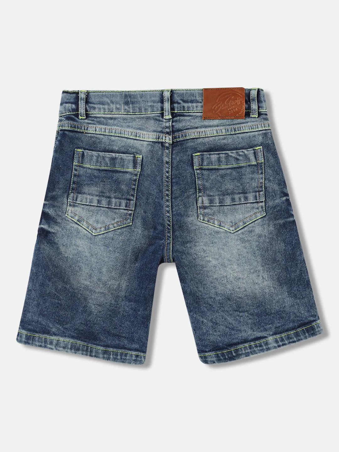 Blue Giraffe Boys Blue Solid Regular Fit Shorts - Image 2