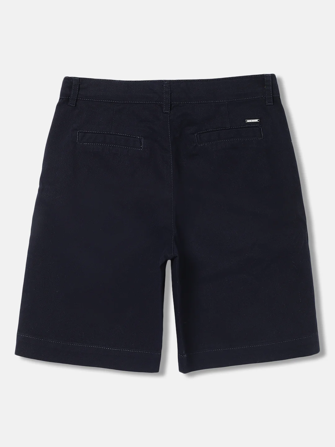 Blue Giraffe Boys Navy Blue Solid Regular Fit Shorts - Image 2