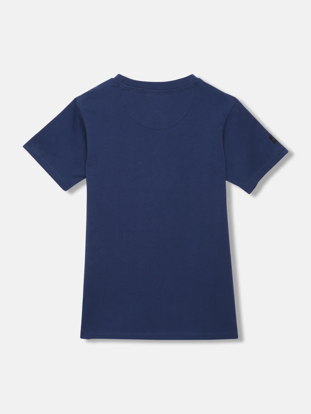 Blue Giraffe Boys Navy Blue Solid Round Neck Short Sleeves Tshirt - Image 2